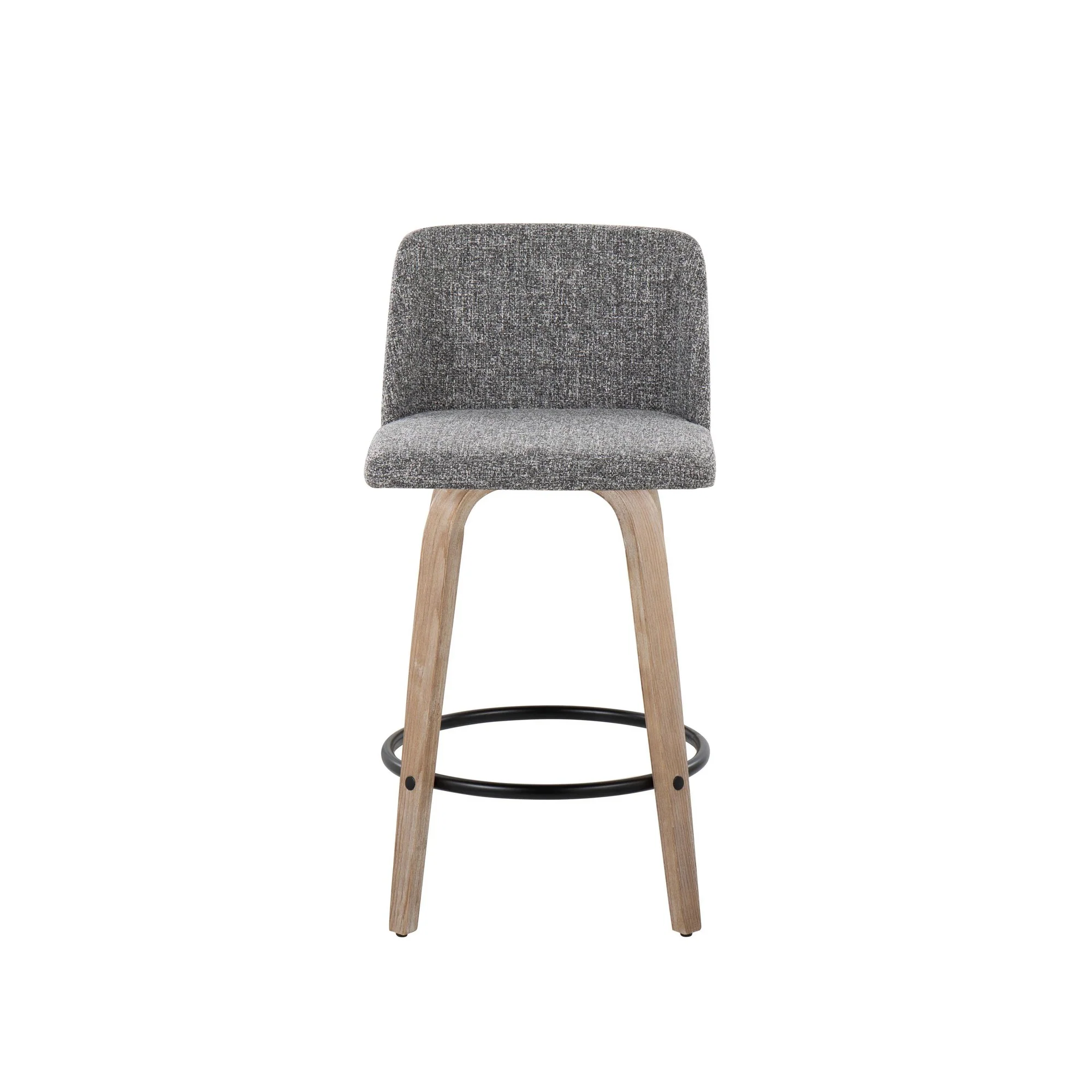 Toriano 26" Fixed Height Counter Stool - Set of 2 Gray By LumiSource - Image 19