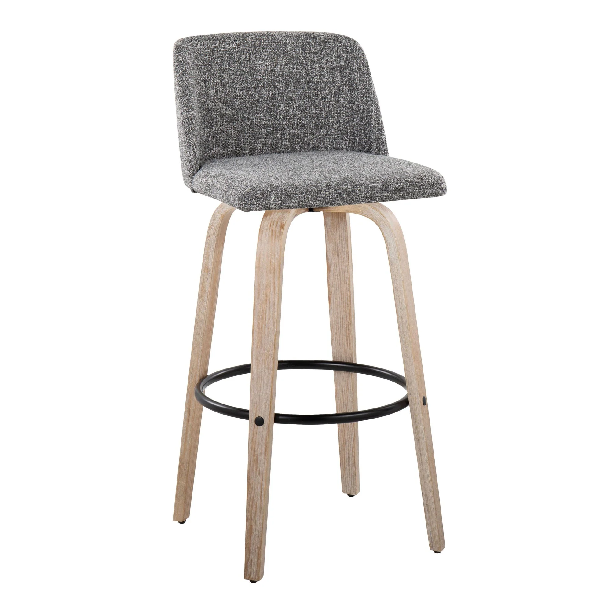 Toriano 26" Fixed Height Counter Stool - Set of 2 Gray By LumiSource - Image 21