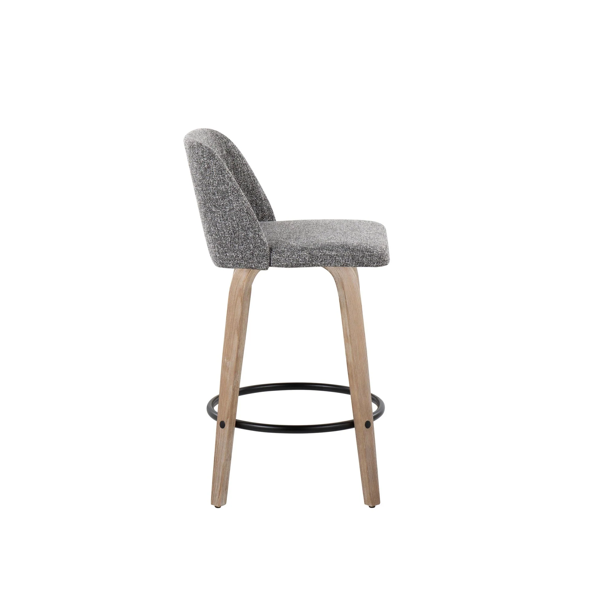 Toriano 26" Fixed Height Counter Stool - Set of 2 Gray By LumiSource - Image 22