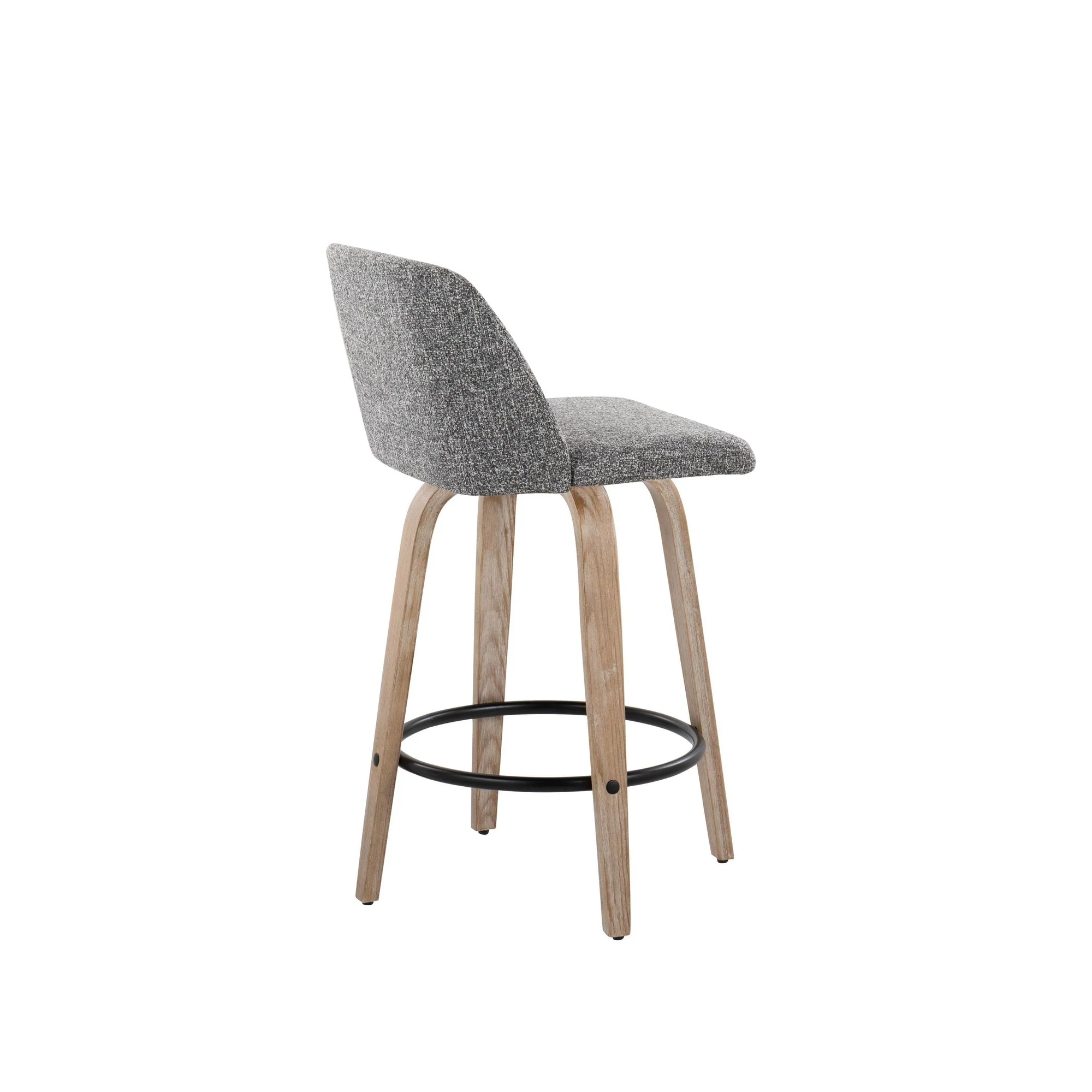 Toriano 26" Fixed Height Counter Stool - Set of 2 Gray By LumiSource - Image 23