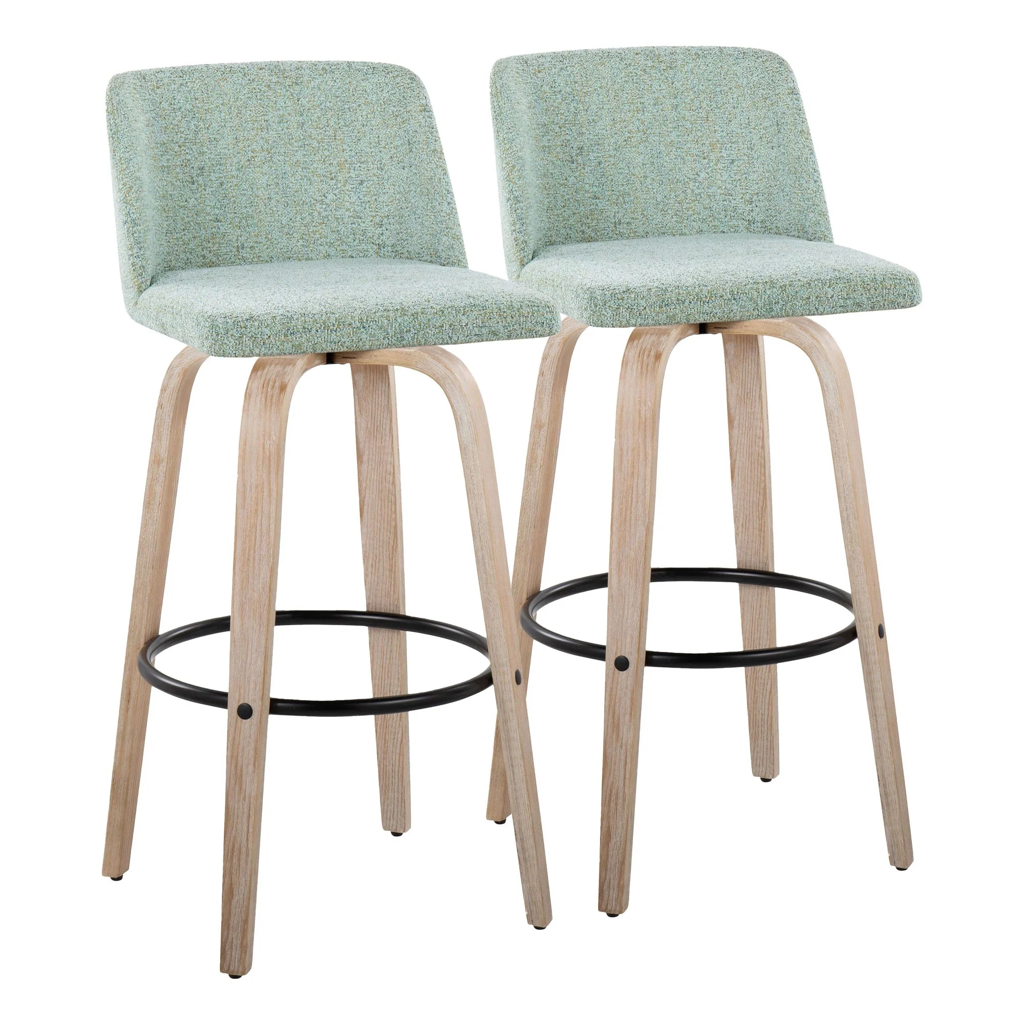 Toriano 26" Fixed Height Counter Stool - Set of 2 Gray By LumiSource - Image 4