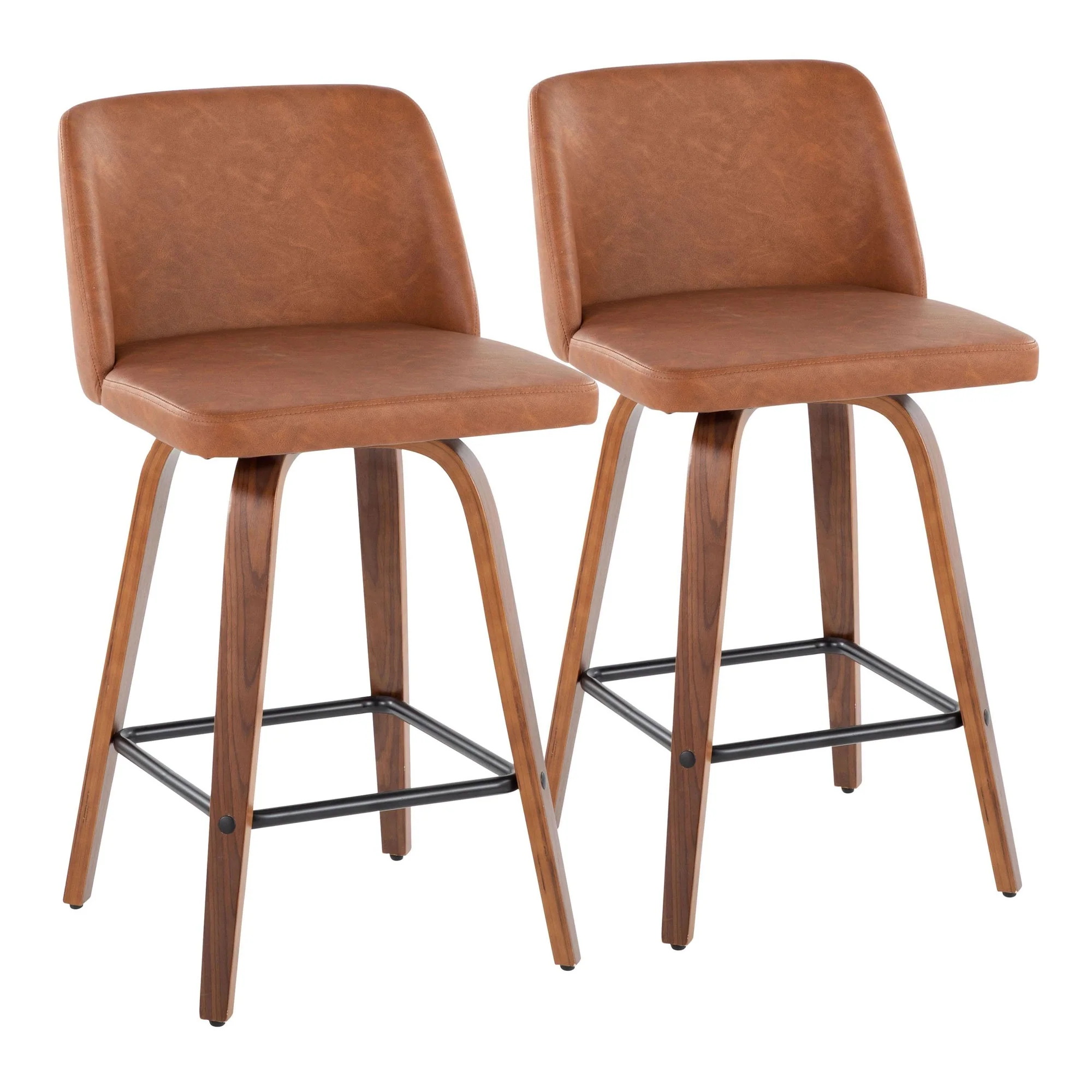 Toriano 26" Counter Stool - Set of 2 Brown Black By LumiSource - Image 15