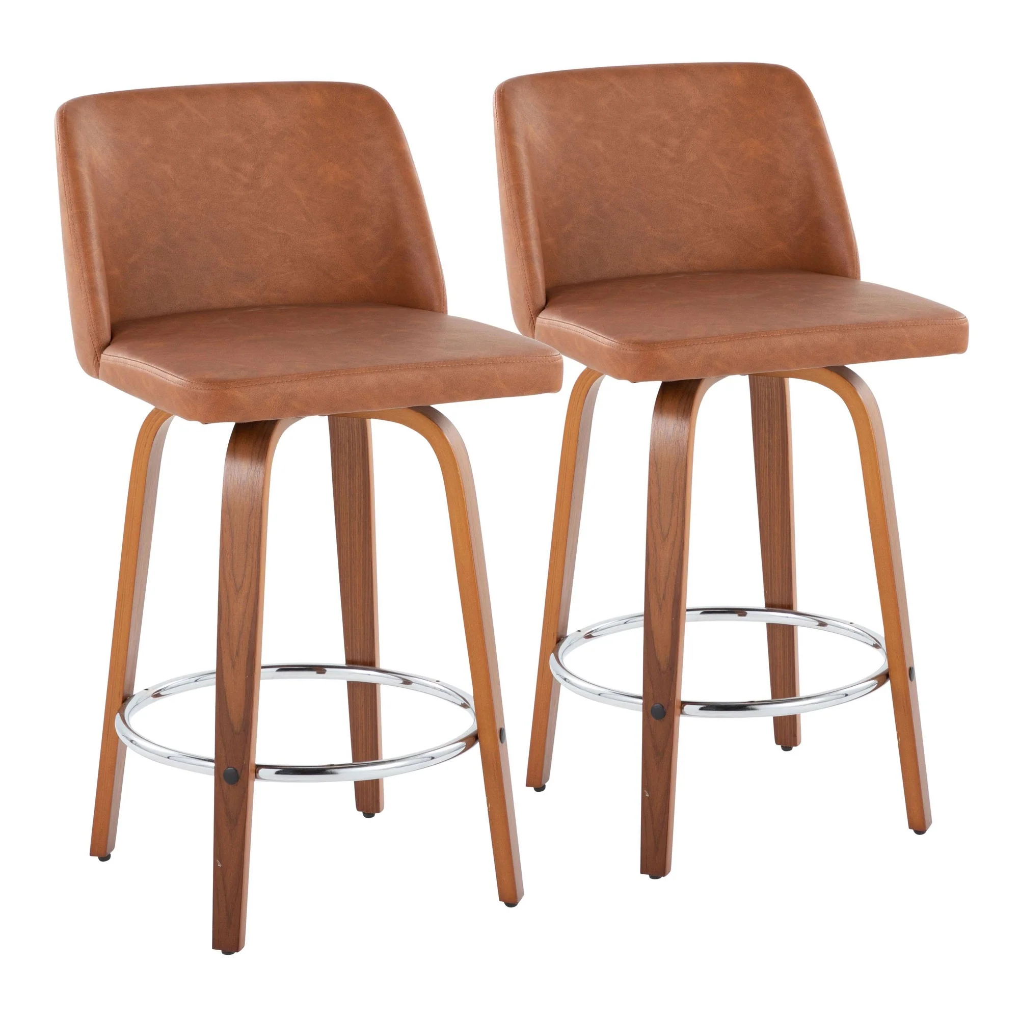 Toriano 26" Counter Stool - Set of 2 Brown Black By LumiSource - Image 8
