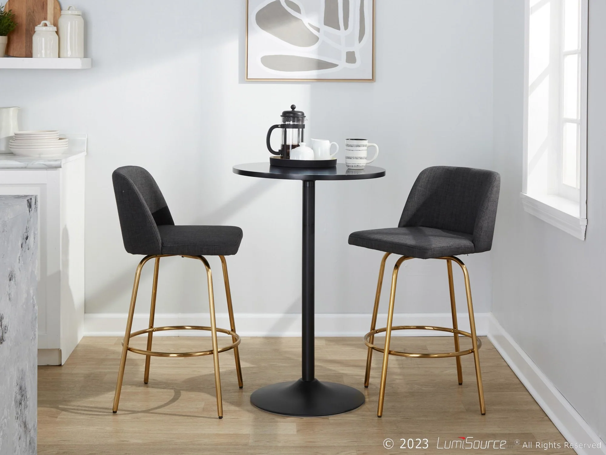 Toriano 26" Fixed-Height Counter Stool - Set of 2 By LumiSource - B26-TRNOFB-CLARZG2 AUBU2 - Image 13