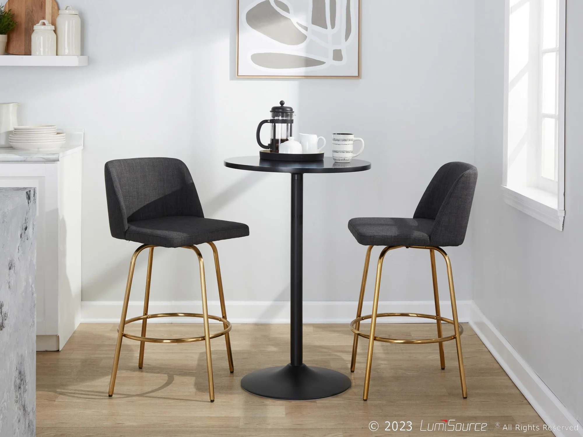 Toriano 26" Fixed-Height Counter Stool - Set of 2 By LumiSource - B26-TRNOFB-CLARZG2 AUBU2 - Image 14