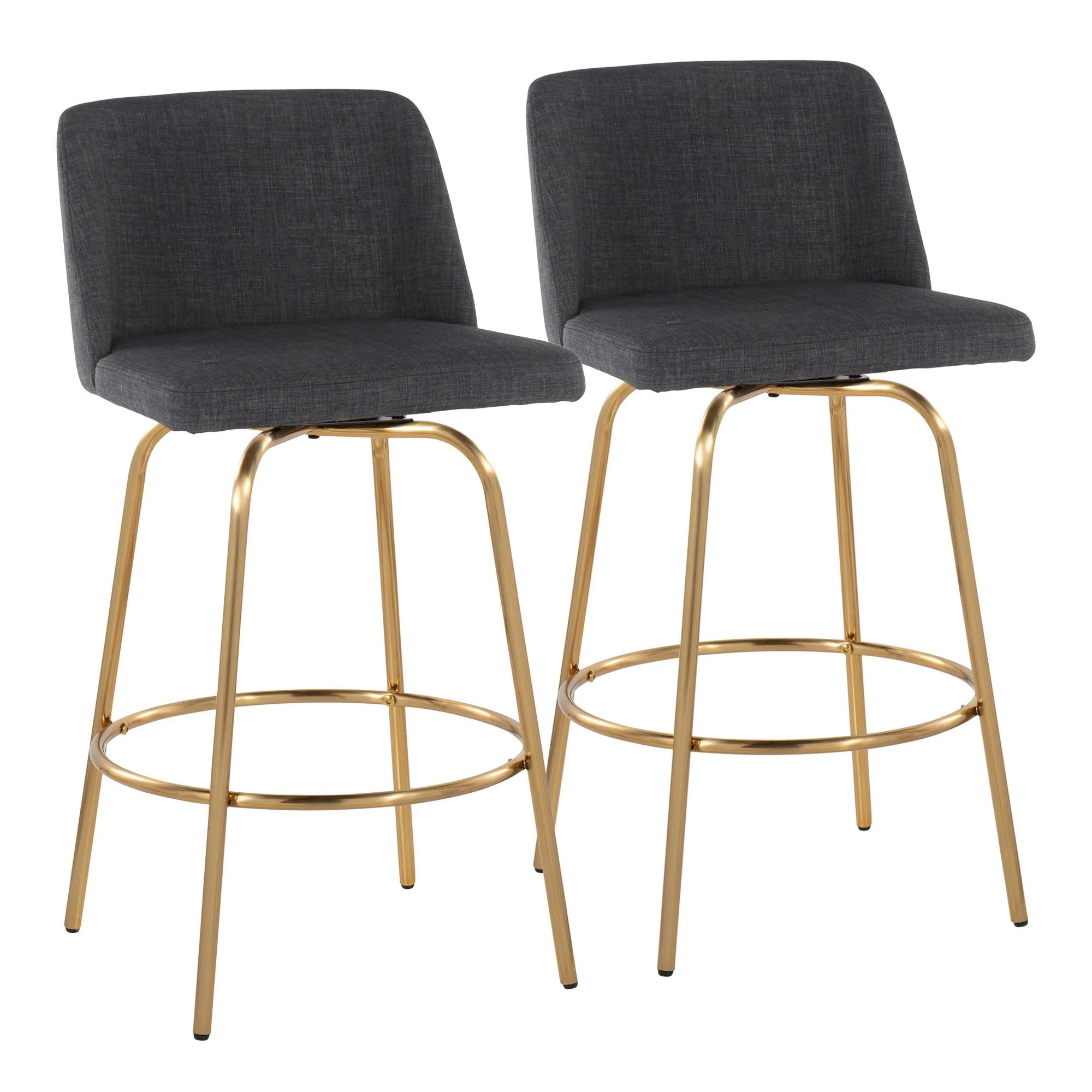 Toriano 26" Fixed-Height Counter Stool - Set of 2 By LumiSource - B26-TRNOFB-CLARZG2 AUBU2 - Image 15