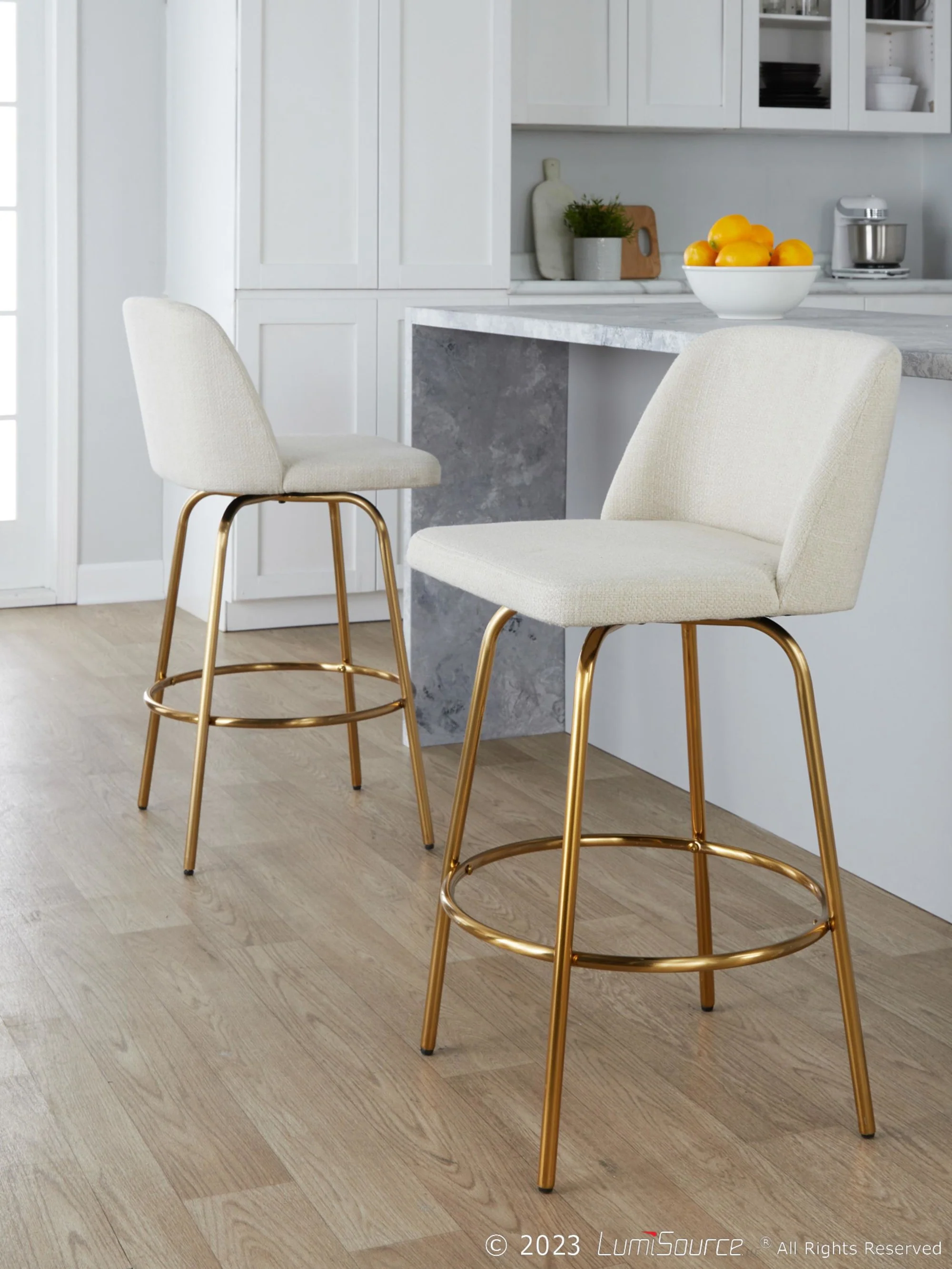 Toriano 26" Fixed-Height Counter Stool - Set of 2 By LumiSource - B26-TRNOFB-CLARZG2 AUBU2 - Image 27