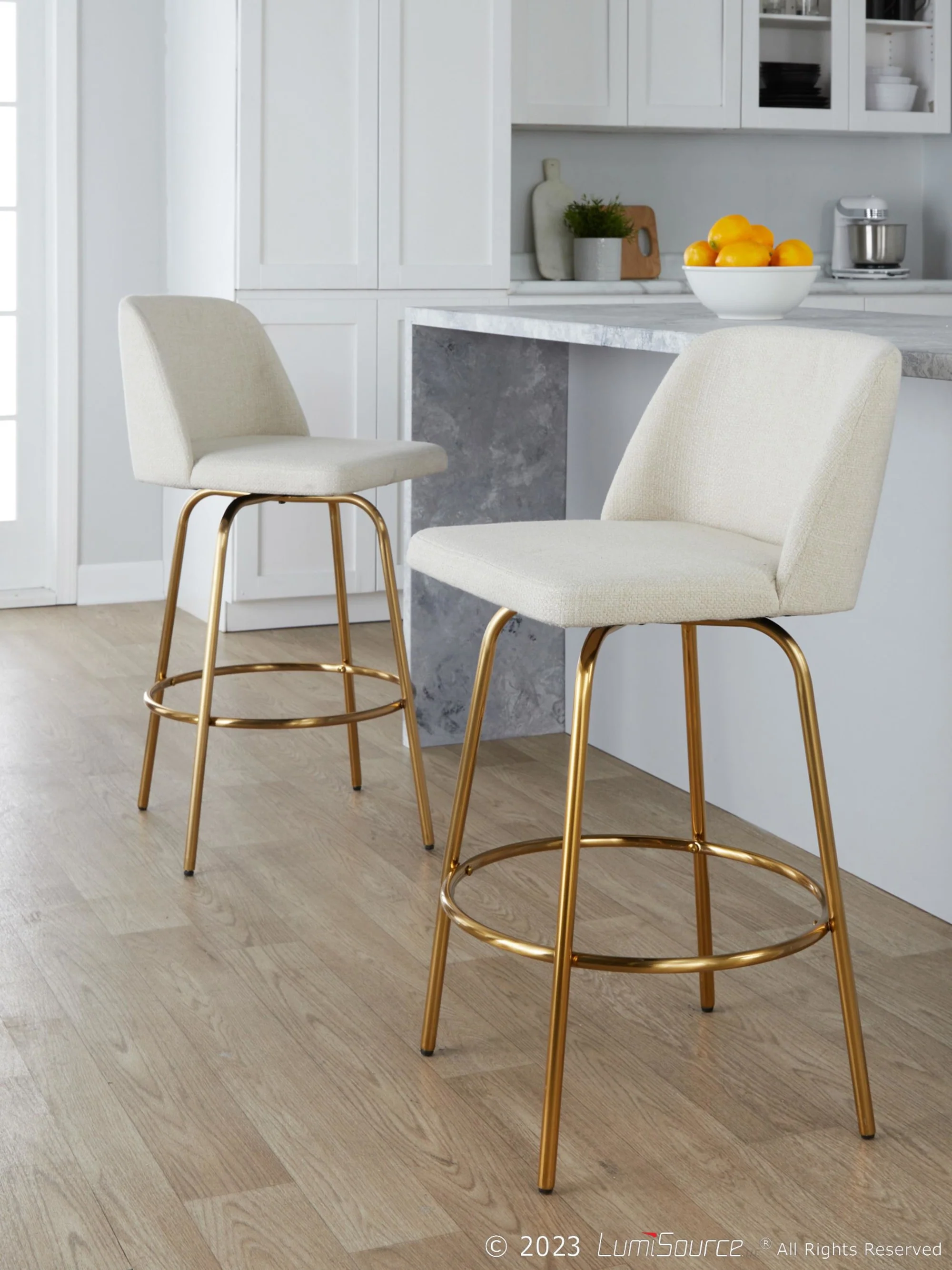 Toriano 26" Fixed-Height Counter Stool - Set of 2 By LumiSource - B26-TRNOFB-CLARZG2 AUBU2 - Image 28