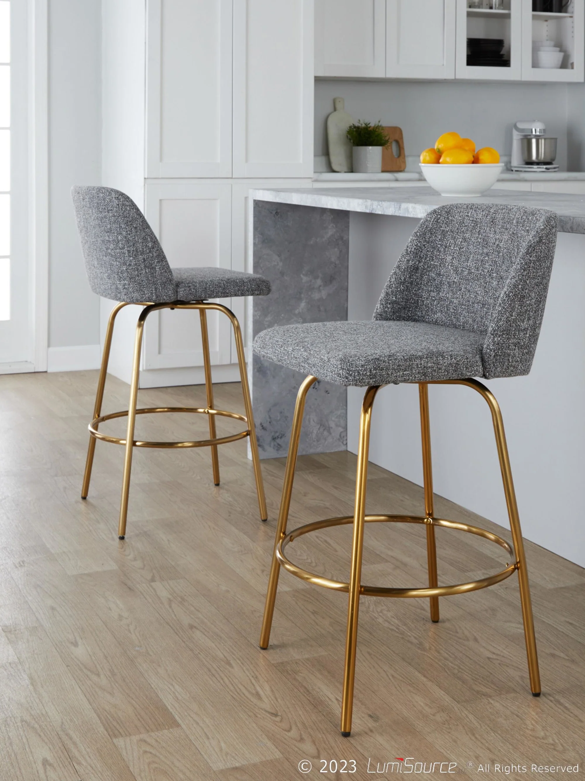 Toriano 26" Fixed-Height Counter Stool - Set of 2 By LumiSource - B26-TRNOFB-CLARZG2 AUBU2 - Image 37