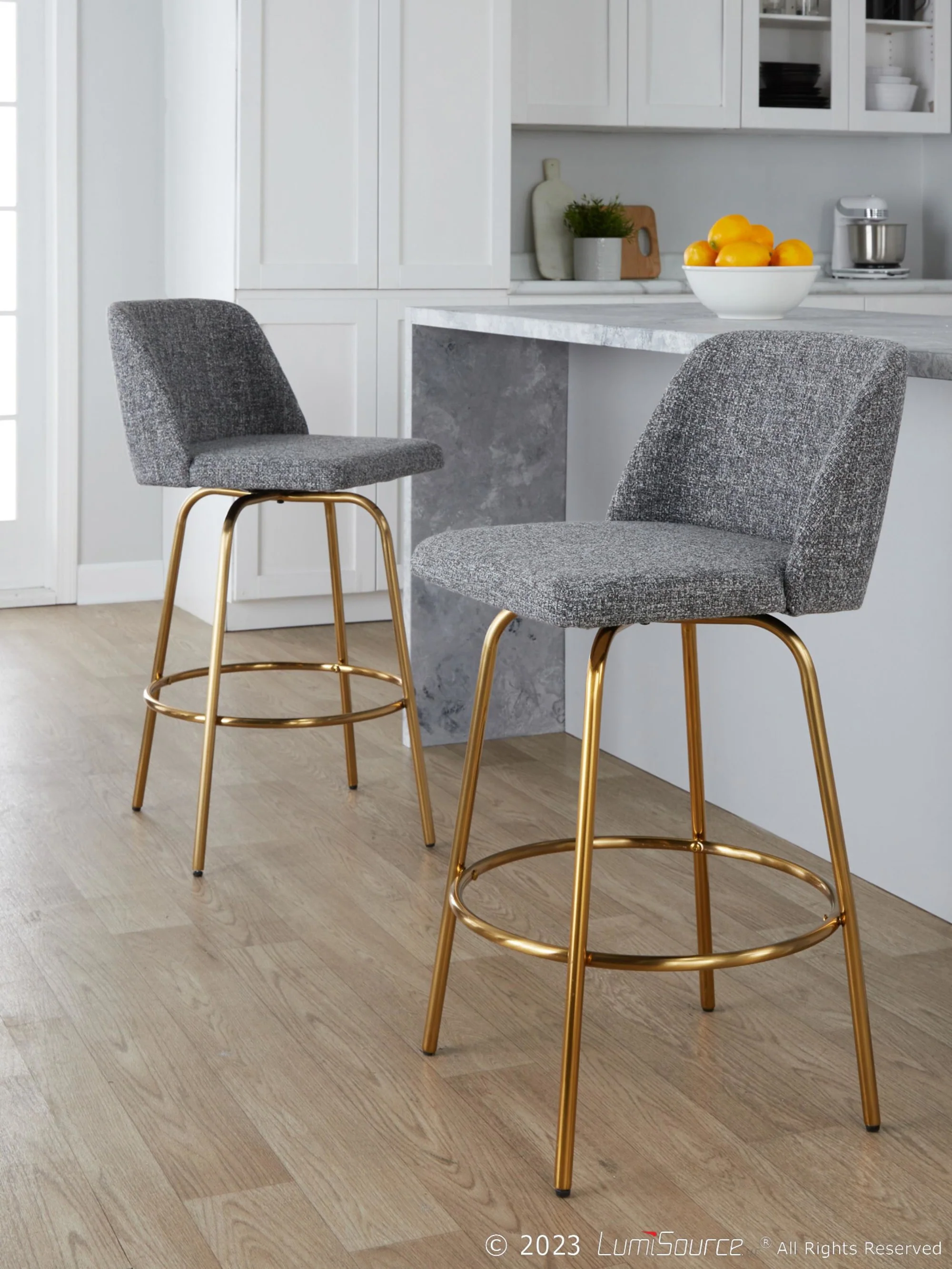 Toriano 26" Fixed-Height Counter Stool - Set of 2 By LumiSource - B26-TRNOFB-CLARZG2 AUBU2 - Image 38