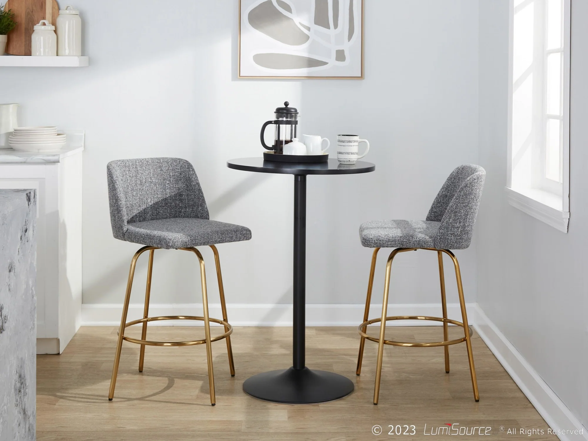 Toriano 26" Fixed-Height Counter Stool - Set of 2 By LumiSource - B26-TRNOFB-CLARZG2 AUBU2 - Image 40