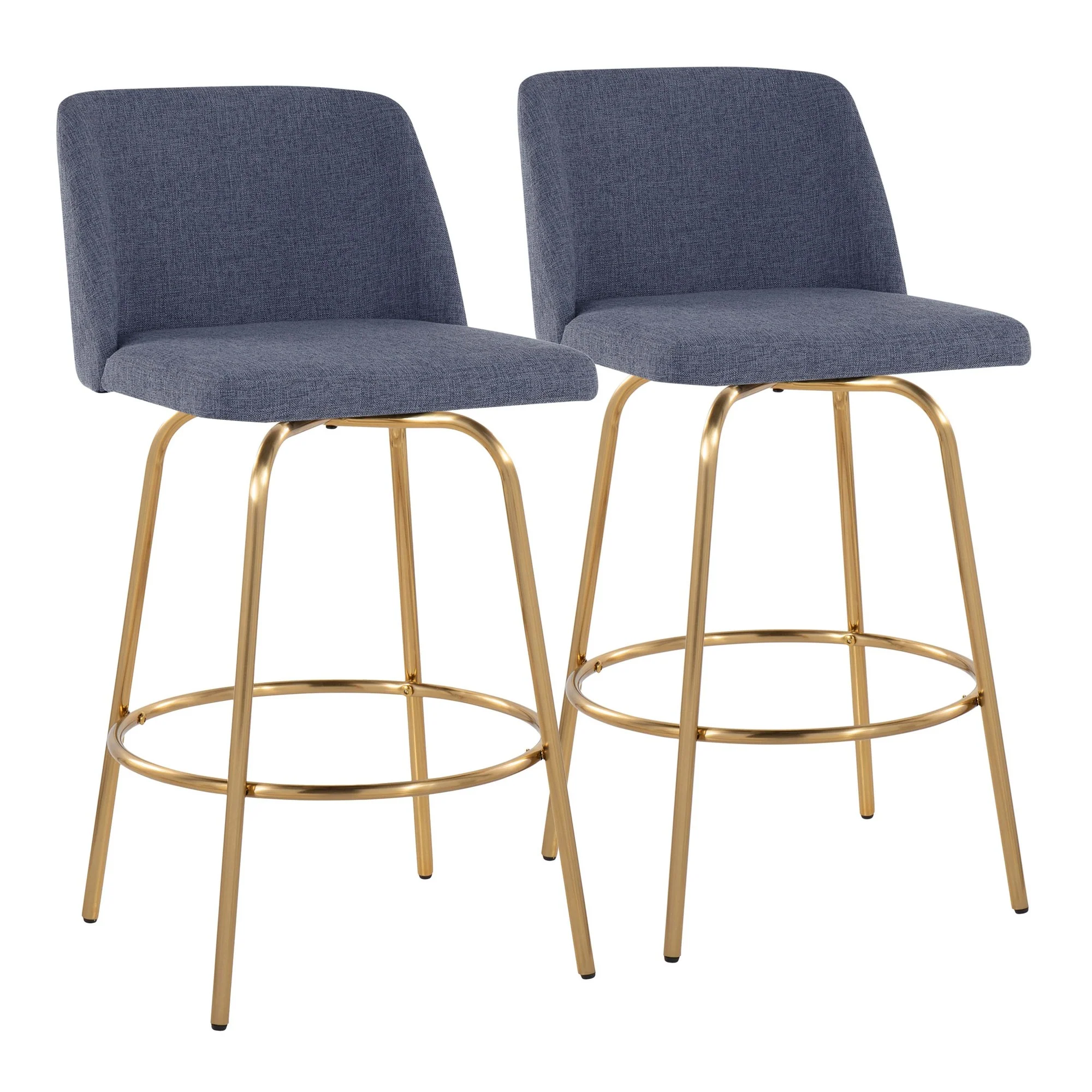 Toriano 26" Fixed-Height Counter Stool - Set of 2 By LumiSource - B26-TRNOFB-CLARZG2 AUBU2 - Image 5