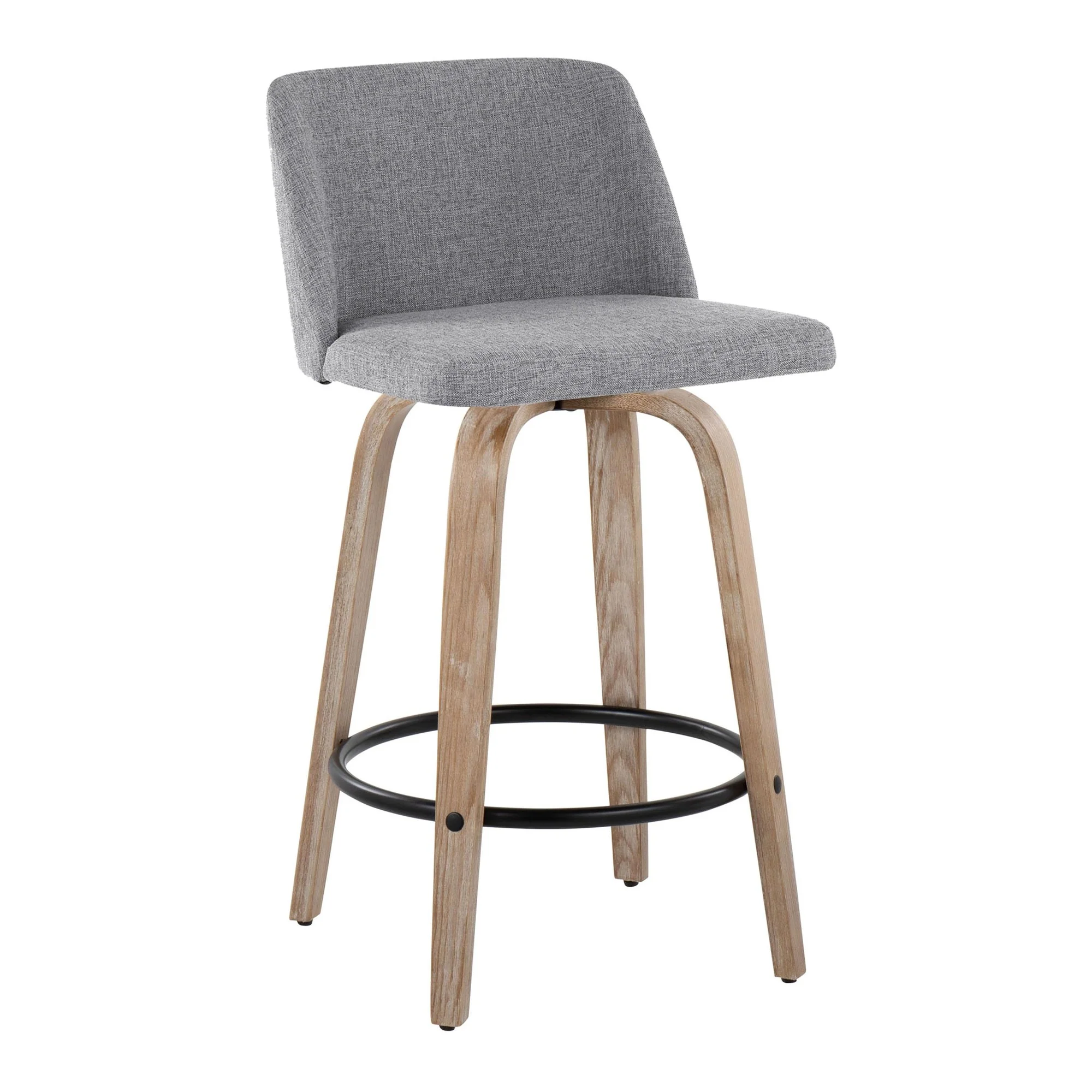 Toriano 26" Fixed-Height Counter Stool - Set of 2 By LumiSource - B26-TRNOFB-GRTZQ2 WWBU2 - Image 14