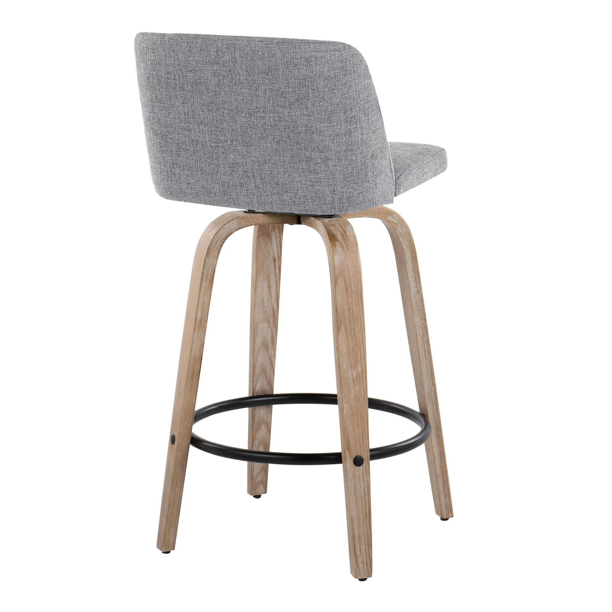 Toriano 26" Fixed-Height Counter Stool - Set of 2 By LumiSource - B26-TRNOFB-GRTZQ2 WWBU2 - Image 16