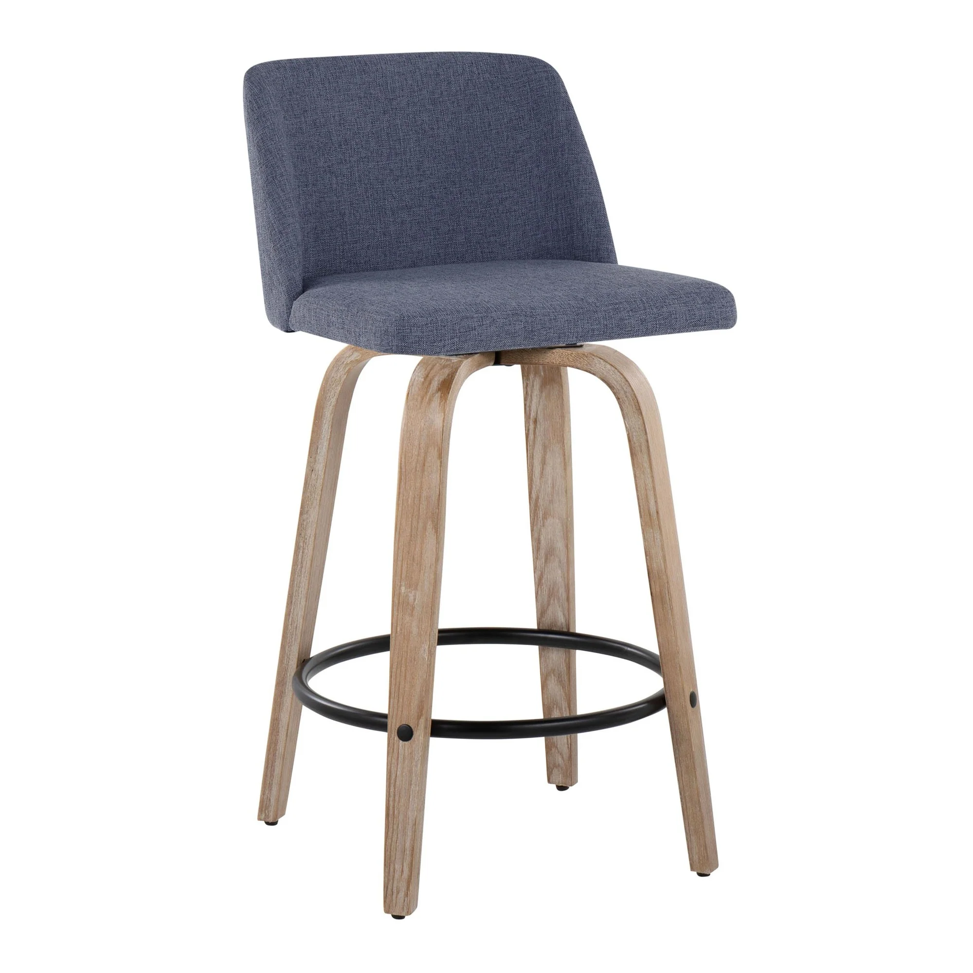 Toriano 26" Fixed-Height Counter Stool - Set of 2 By LumiSource - B26-TRNOFB-GRTZQ2 WWBU2 - Image 2