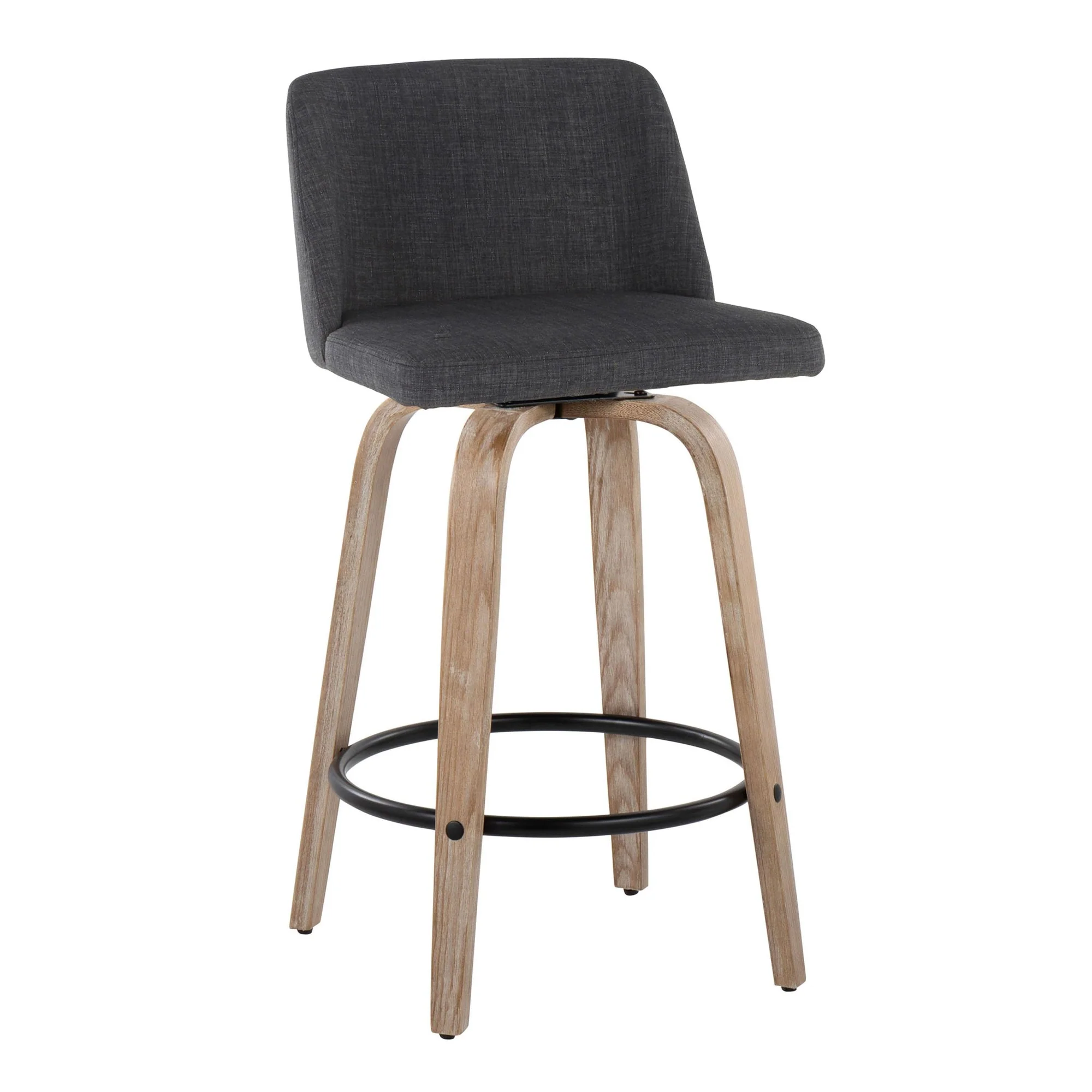 Toriano 26" Fixed-Height Counter Stool - Set of 2 By LumiSource - B26-TRNOFB-GRTZQ2 WWBU2 - Image 8