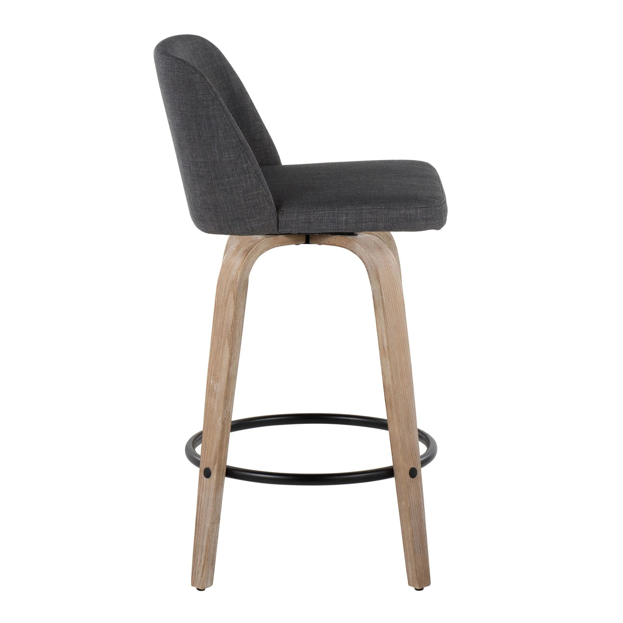 Toriano 26" Fixed-Height Counter Stool - Set of 2 By LumiSource - B26-TRNOFB-GRTZQ2 WWBU2 - Image 9