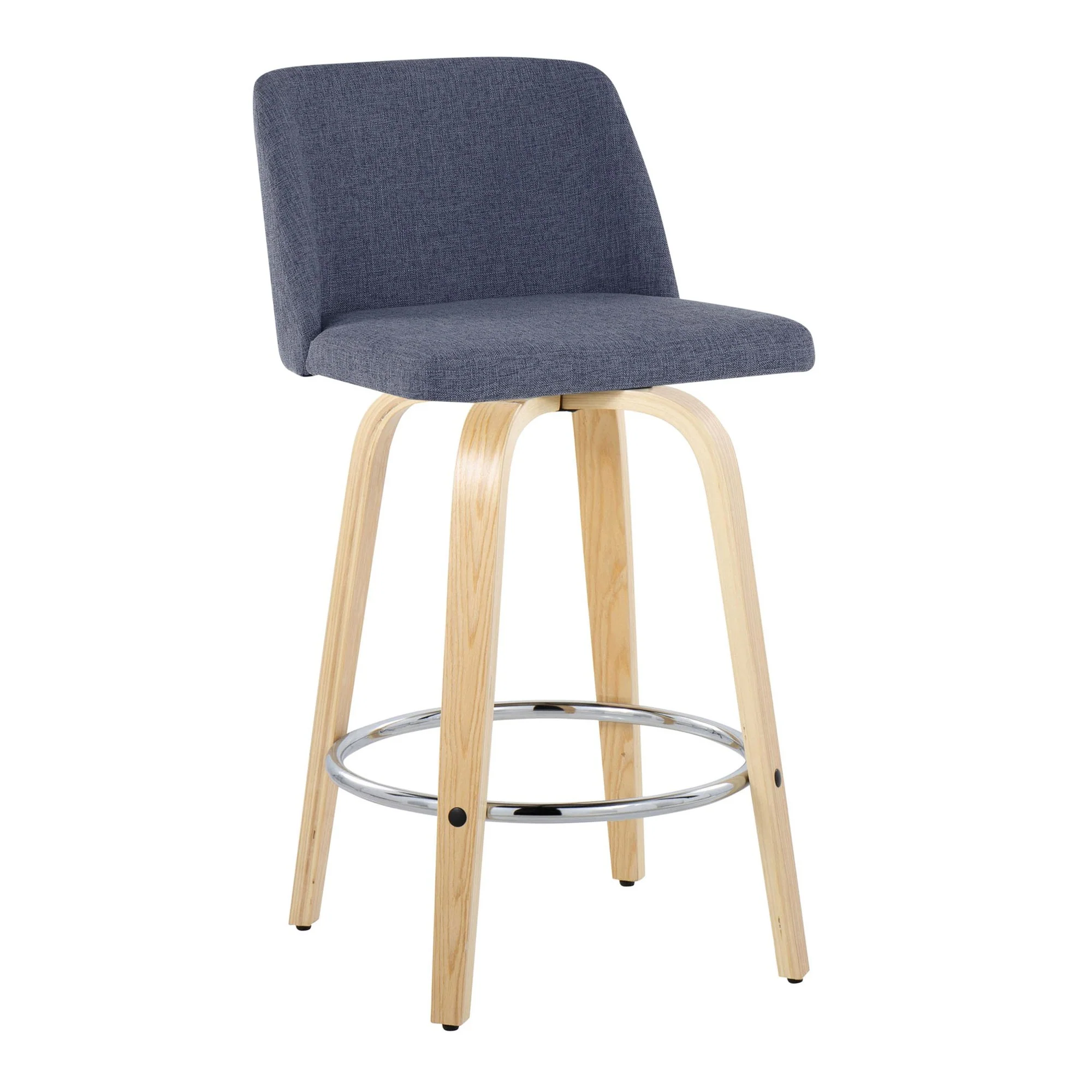 Toriano 26" Fixed-Height Counter Stool - Set of 2 By LumiSource - B26-TRNOFB-GRTZR2 NABU2 - Image 6