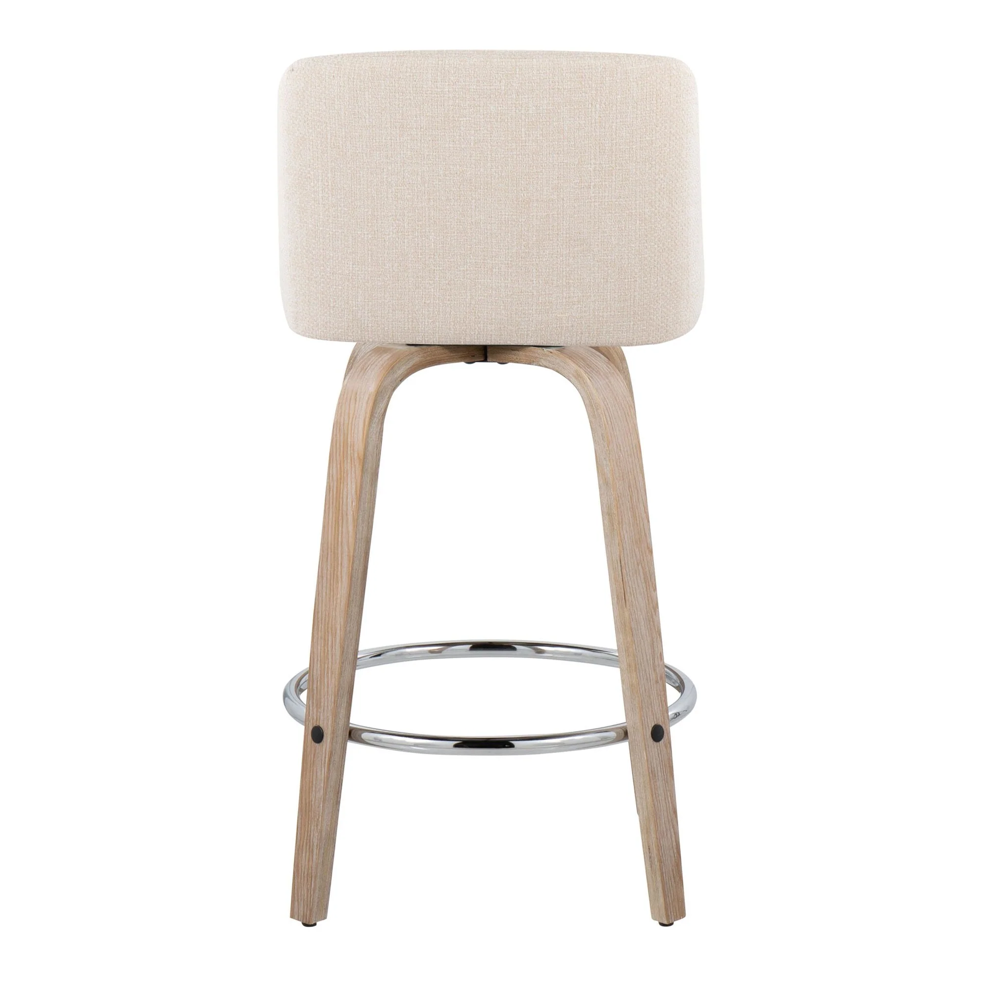Toriano 26" Fixed-Height Counter Stool - Set of 2 By LumiSource - B26-TRNOFB-GRTZR2 WWNCR2 - Image 10