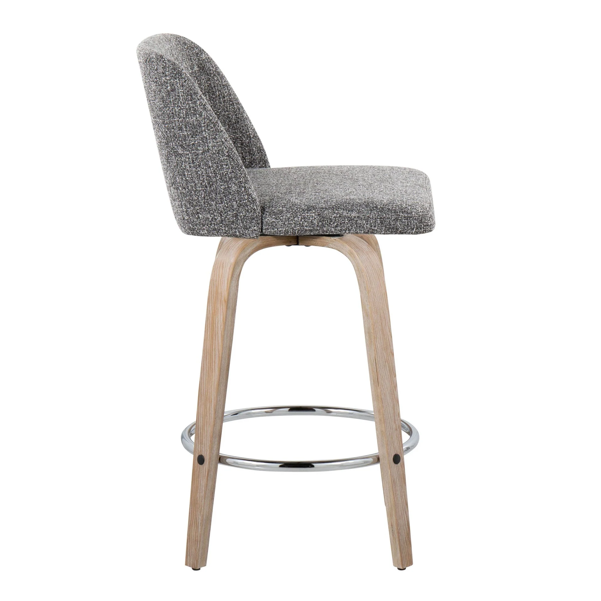 Toriano 26" Fixed-Height Counter Stool - Set of 2 By LumiSource - B26-TRNOFB-GRTZR2 WWNCR2 - Image 17