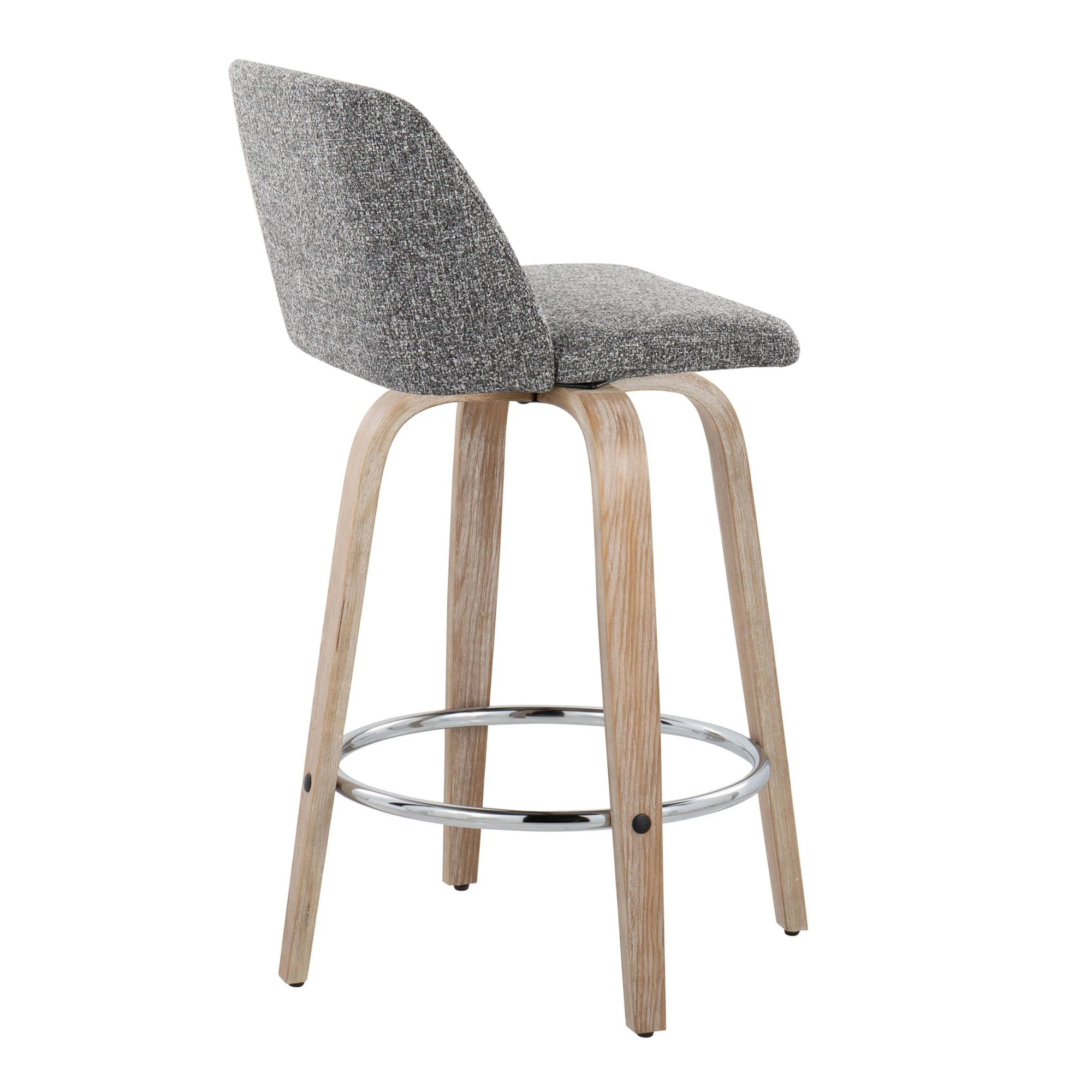 Toriano 26" Fixed-Height Counter Stool - Set of 2 By LumiSource - B26-TRNOFB-GRTZR2 WWNCR2 - Image 18