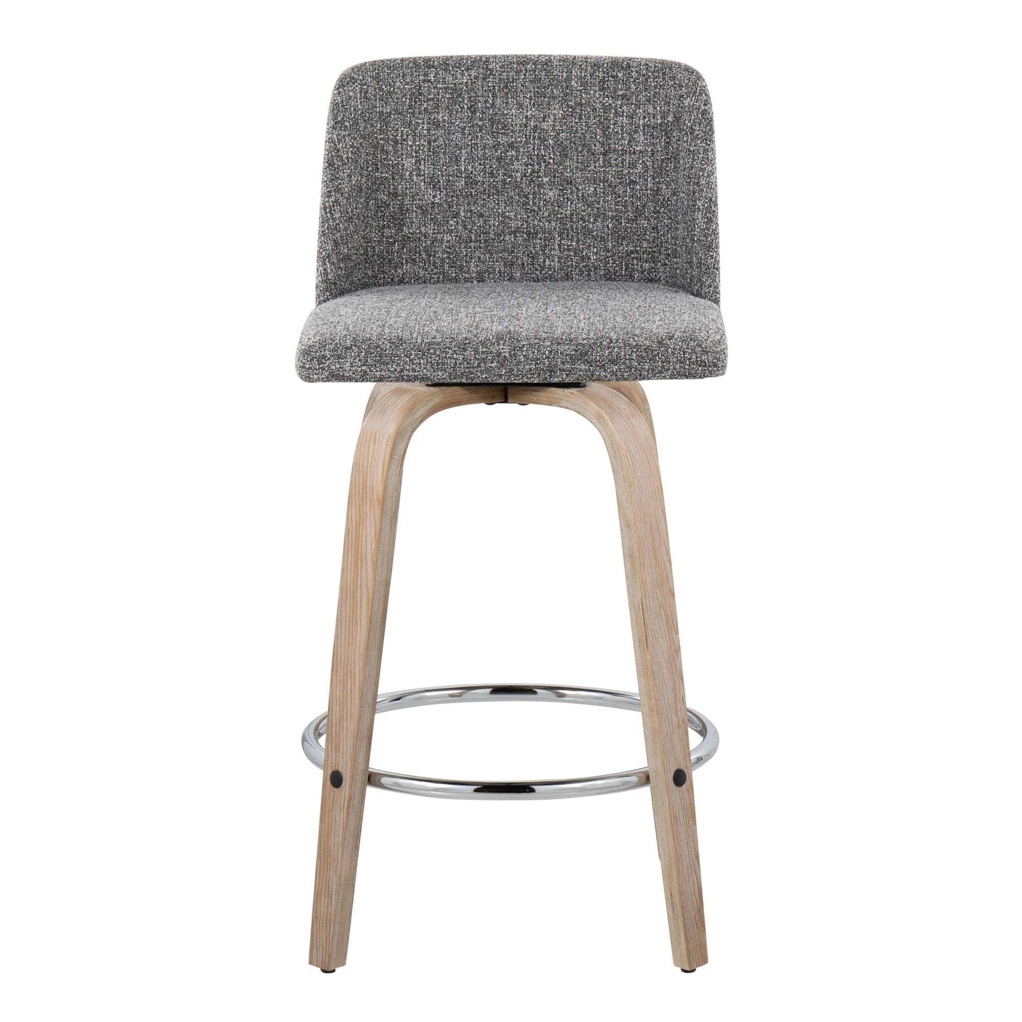 Toriano 26" Fixed-Height Counter Stool - Set of 2 By LumiSource - B26-TRNOFB-GRTZR2 WWNCR2 - Image 19