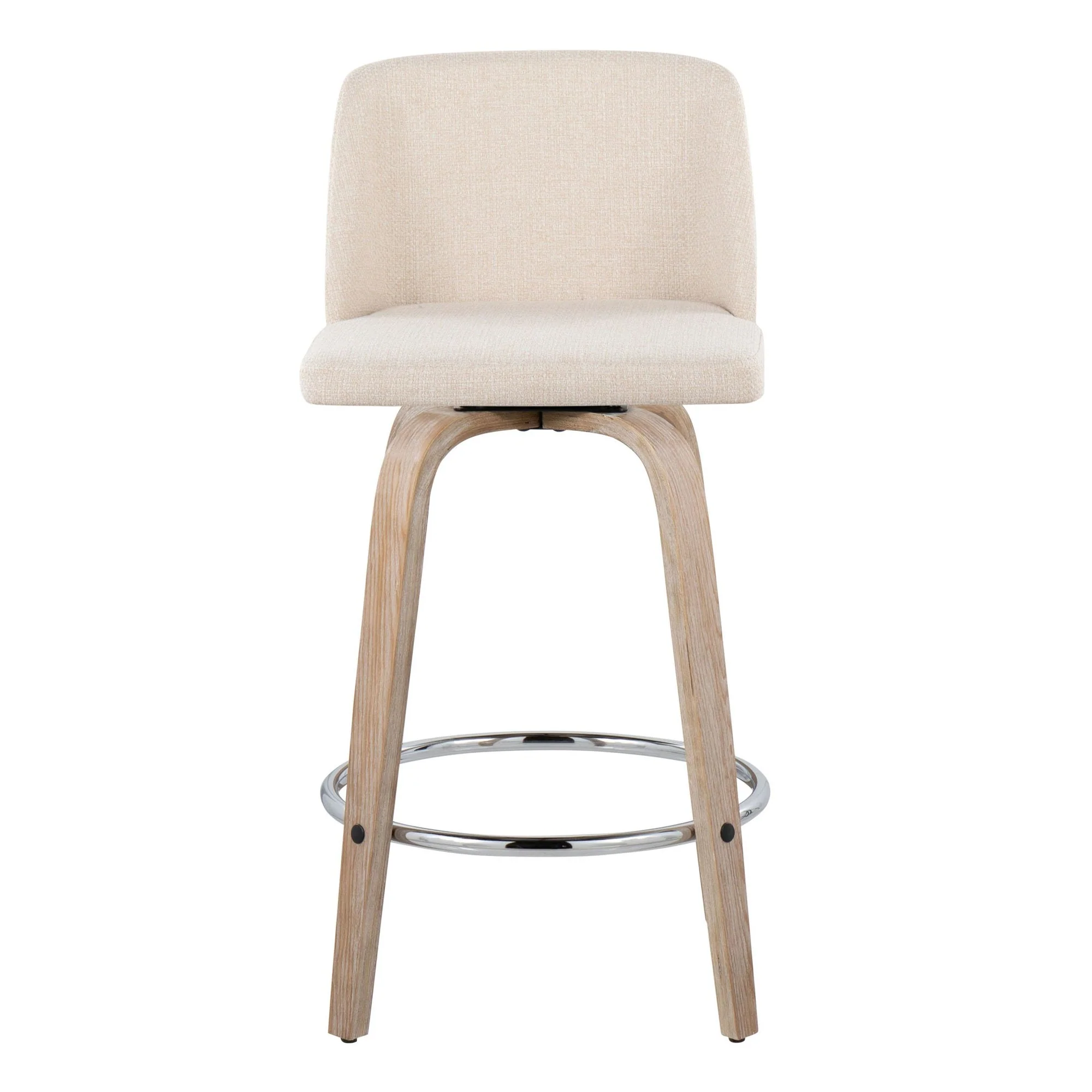 Toriano 26" Fixed-Height Counter Stool - Set of 2 By LumiSource - B26-TRNOFB-GRTZR2 WWNCR2 - Image 9