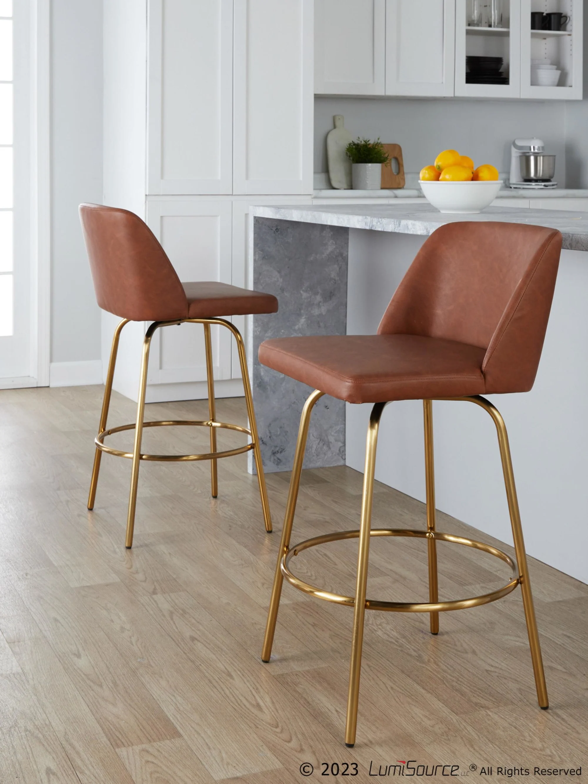Toriano 26" Fixed-Height Counter Stool - Set of 2 By LumiSource - B26-TRNOPU-CLARZG2 AUBK2 - Image 11