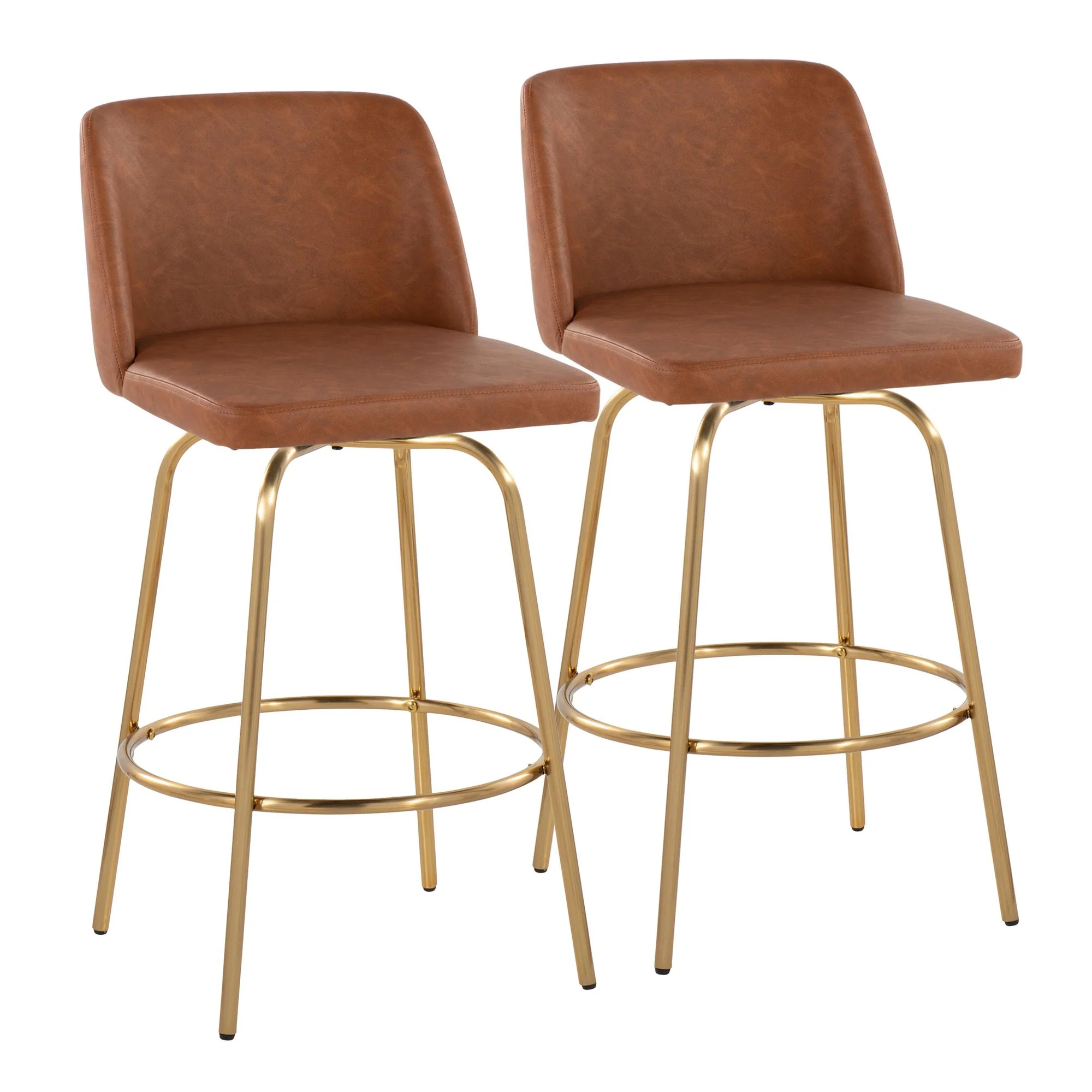 Toriano 26" Fixed-Height Counter Stool - Set of 2 By LumiSource - B26-TRNOPU-CLARZG2 AUBK2 - Image 15