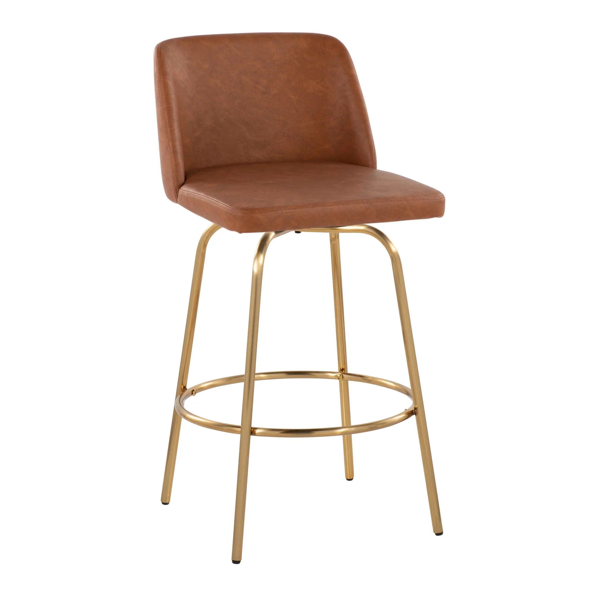 Toriano 26" Fixed-Height Counter Stool - Set of 2 By LumiSource - B26-TRNOPU-CLARZG2 AUBK2 - Image 16