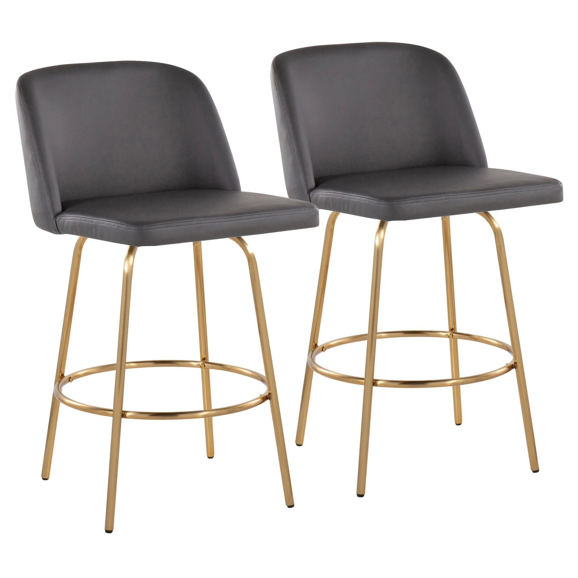 Toriano 26" Fixed-Height Counter Stool - Set of 2 By LumiSource - B26-TRNOPU-CLARZG2 AUBK2 - Image 25