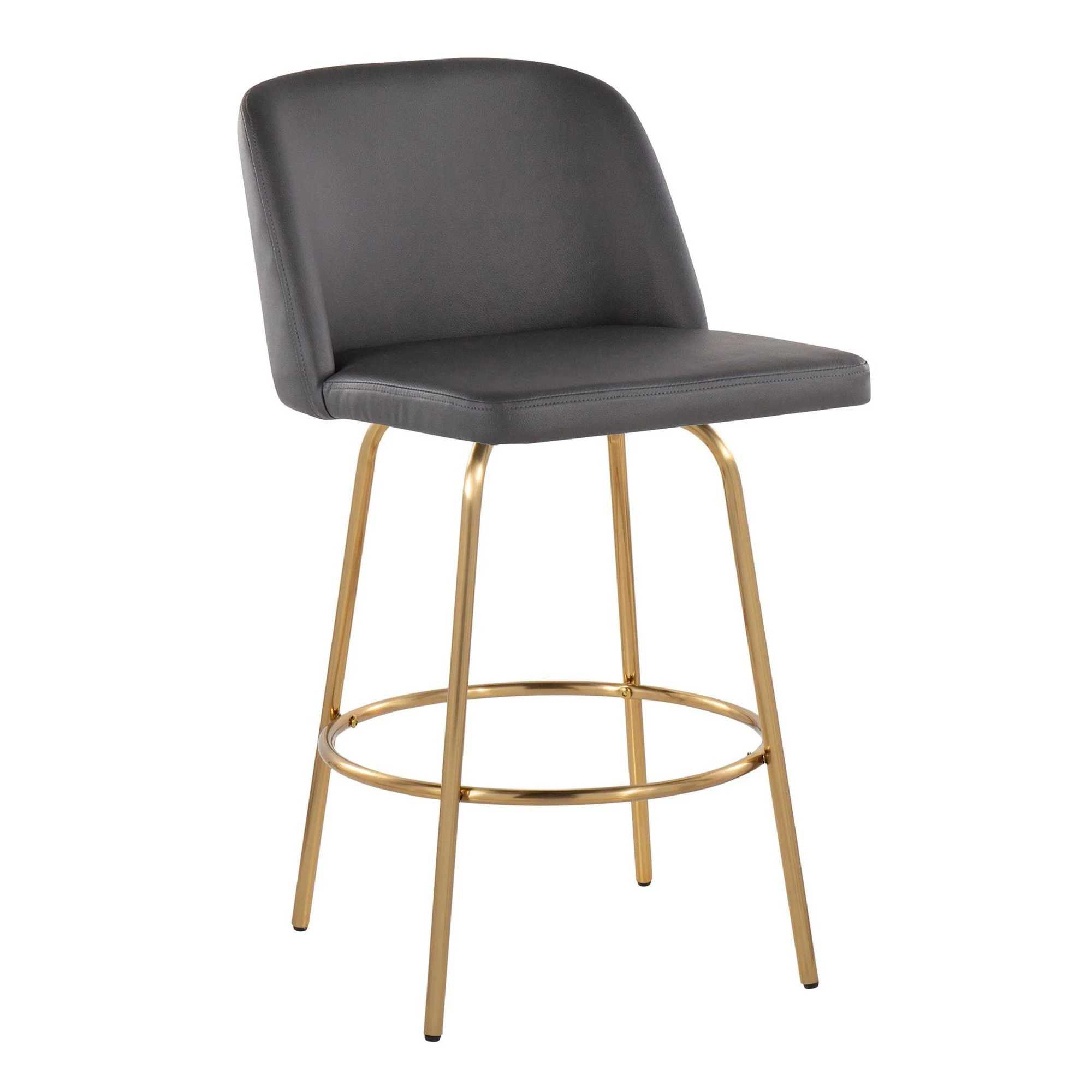 Toriano 26" Fixed-Height Counter Stool - Set of 2 By LumiSource - B26-TRNOPU-CLARZG2 AUBK2 - Image 26
