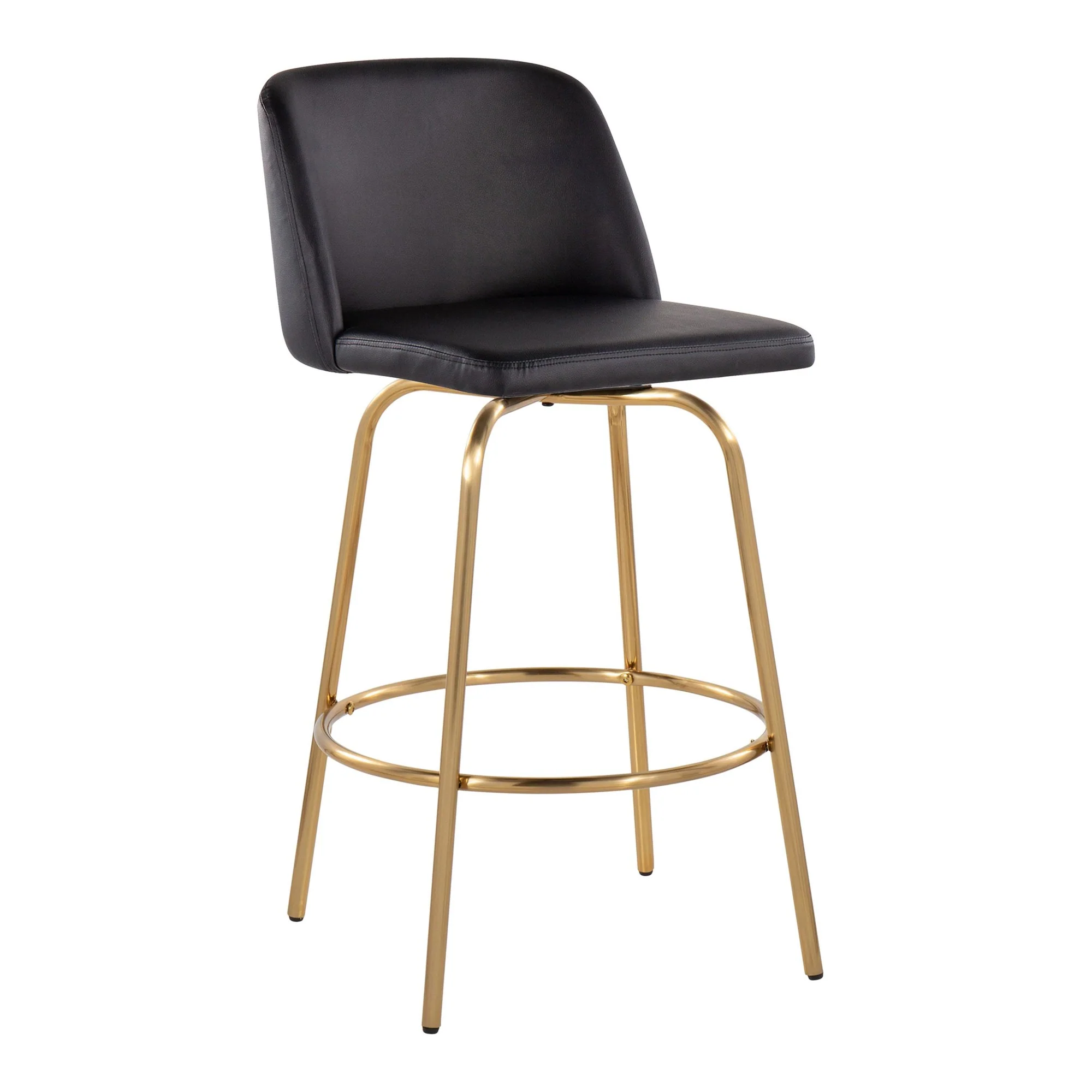 Toriano 26" Fixed-Height Counter Stool - Set of 2 By LumiSource - B26-TRNOPU-CLARZG2 AUBK2 - Image 6