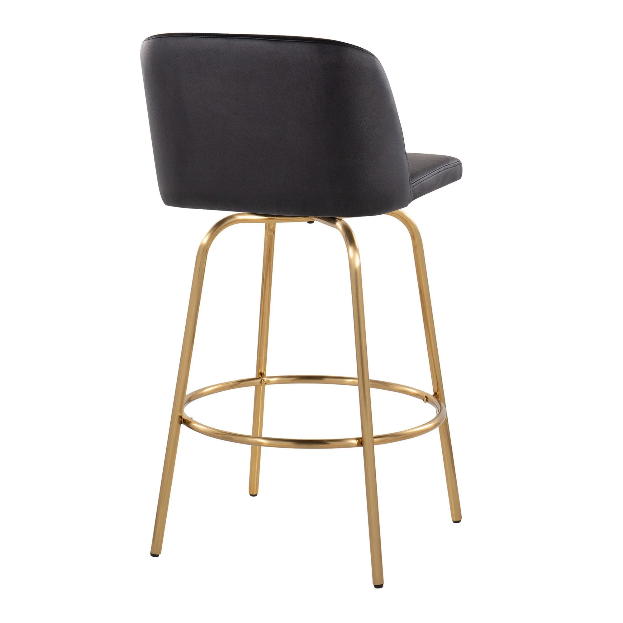 Toriano 26" Fixed-Height Counter Stool - Set of 2 By LumiSource - B26-TRNOPU-CLARZG2 AUBK2 - Image 8