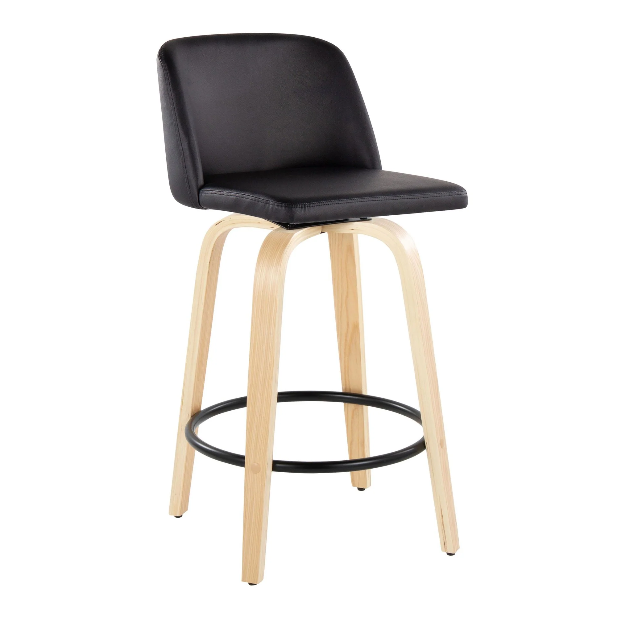 Toriano 26" Fixed-Height Counter Stool - Set of 2 By LumiSource - B26-TRNOPU-GRTZQ2 NABK2 - Image 6