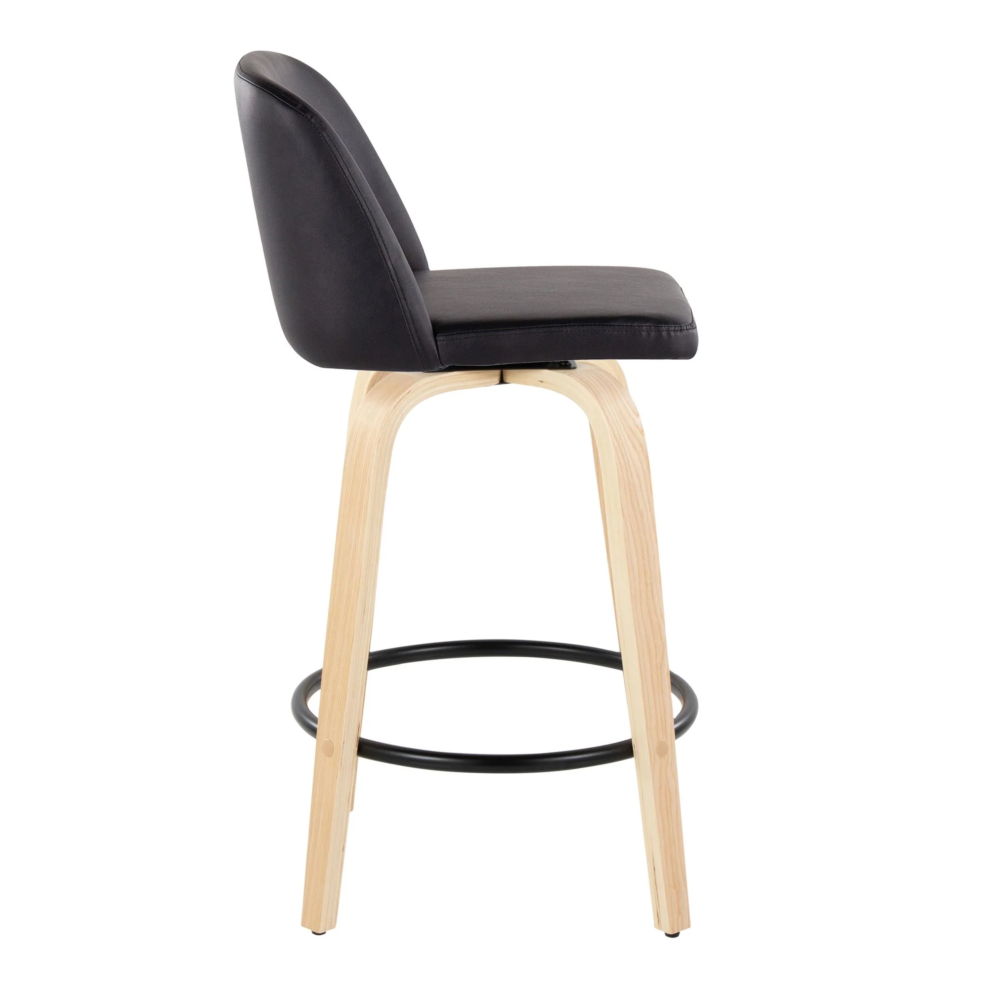 Toriano 26" Fixed-Height Counter Stool - Set of 2 By LumiSource - B26-TRNOPU-GRTZQ2 NABK2 - Image 7
