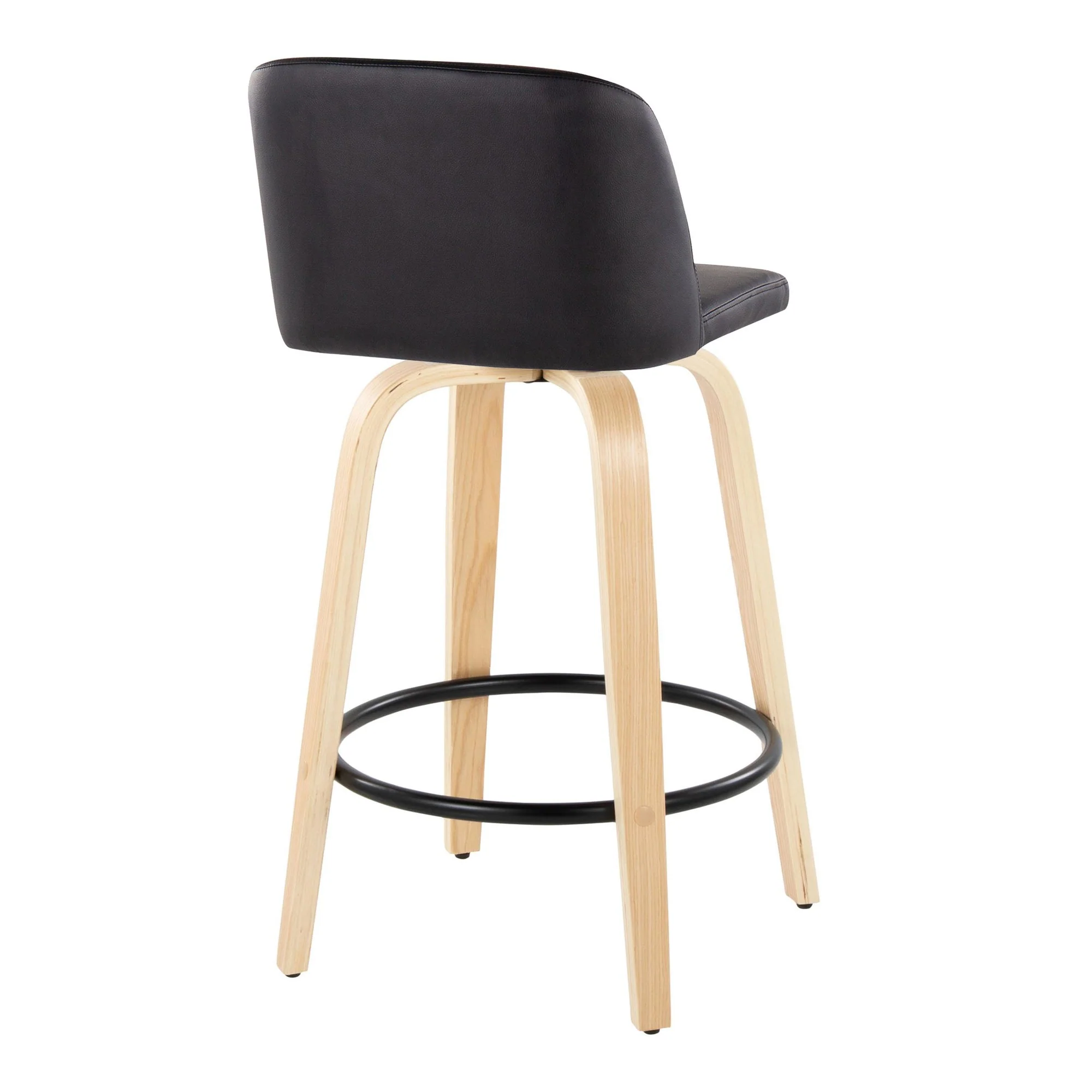 Toriano 26" Fixed-Height Counter Stool - Set of 2 By LumiSource - B26-TRNOPU-GRTZQ2 NABK2 - Image 8