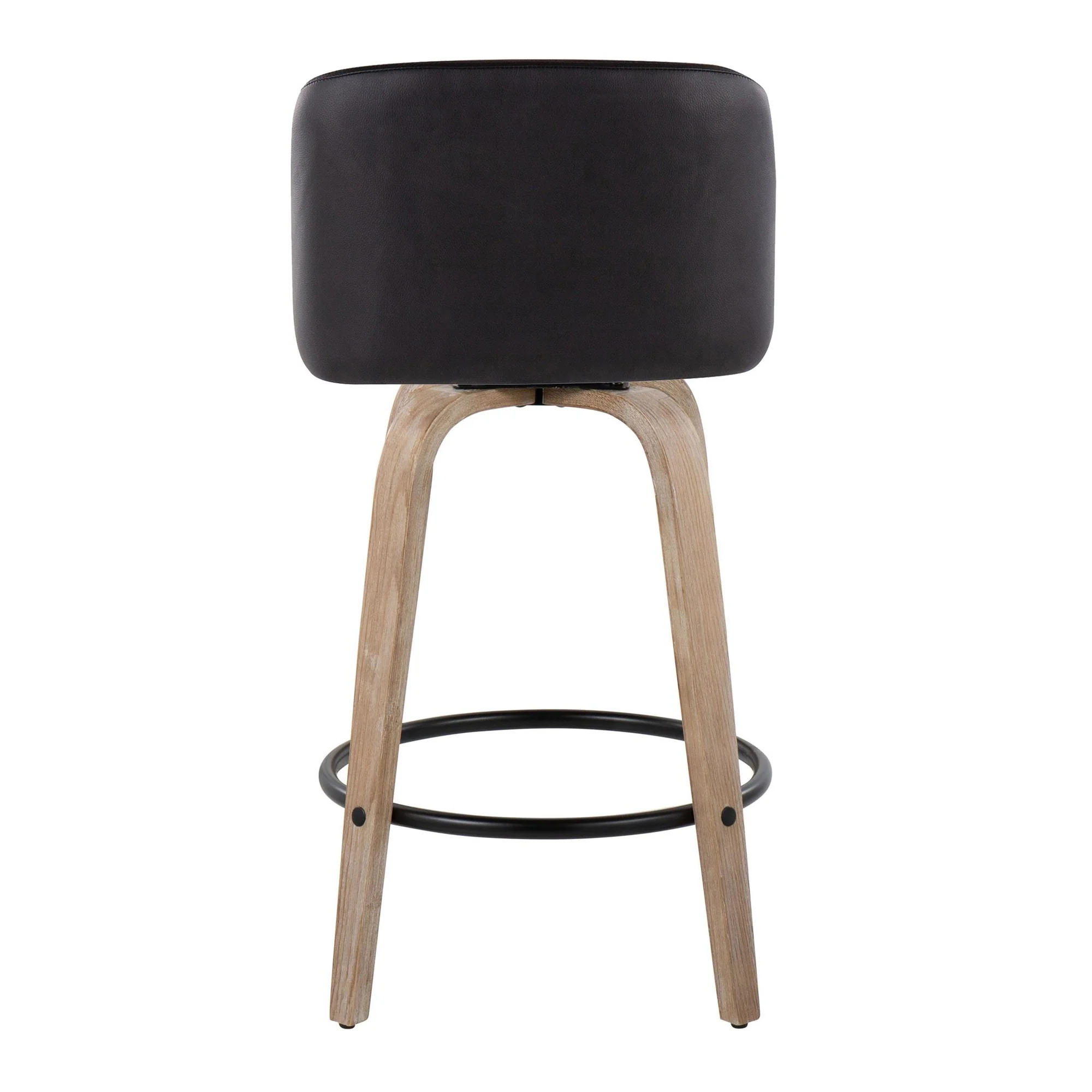 Toriano 26" Fixed-Height Counter Stool - Set of 2 By LumiSource - B26-TRNOPU-GRTZQ2 WWBK2 - Image 10