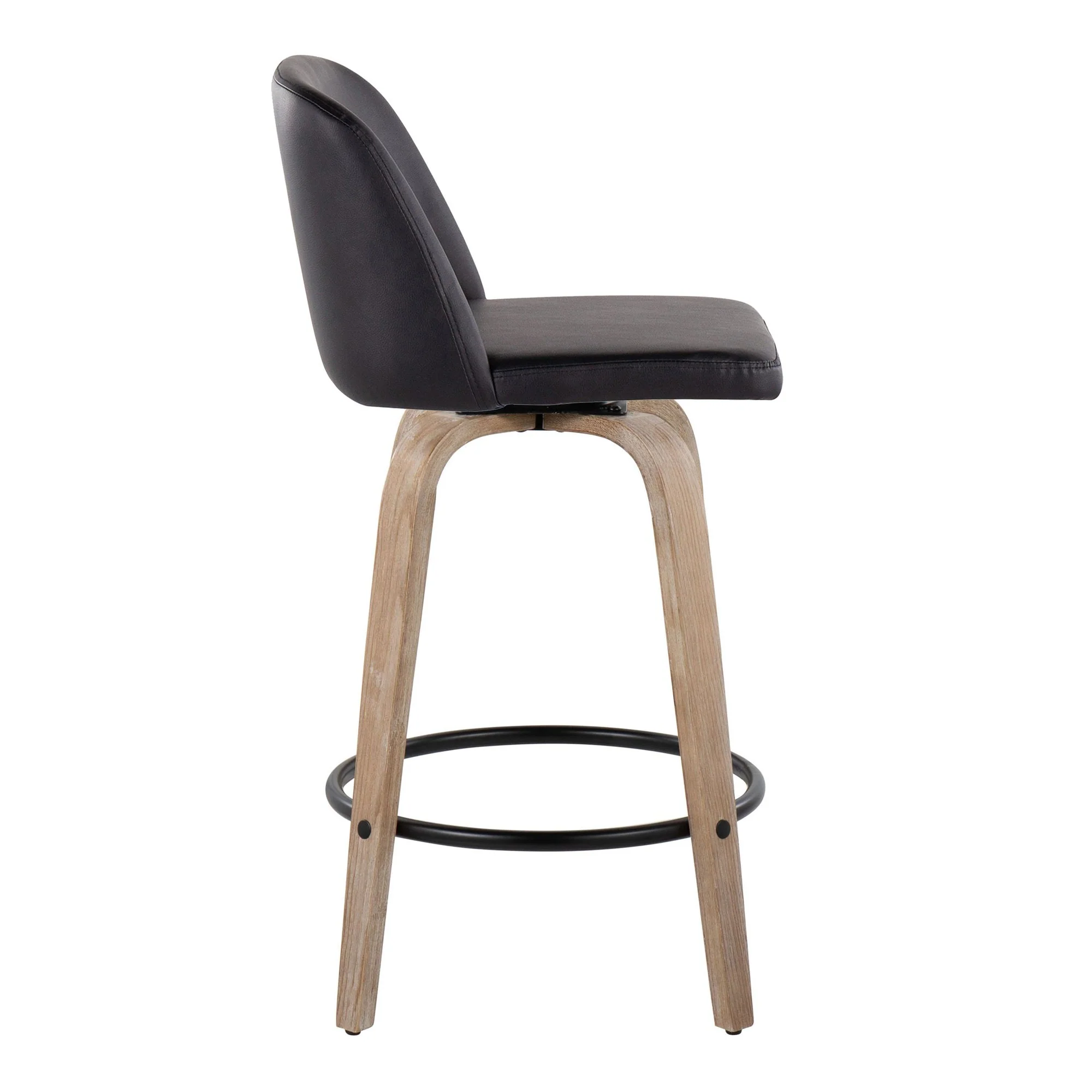 Toriano 26" Fixed-Height Counter Stool - Set of 2 By LumiSource - B26-TRNOPU-GRTZQ2 WWBK2 - Image 7