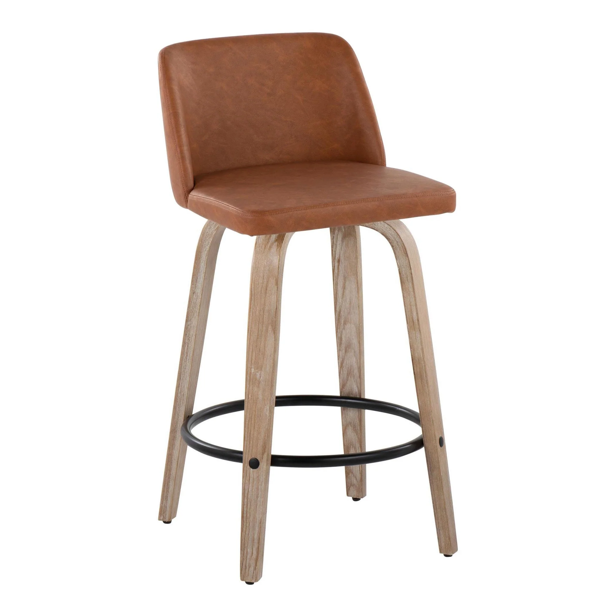 Toriano 26" Fixed-Height Counter Stool - Set of 2 By LumiSource - B26-TRNOPU-GRTZQ2 WWCAM2 - Image 6
