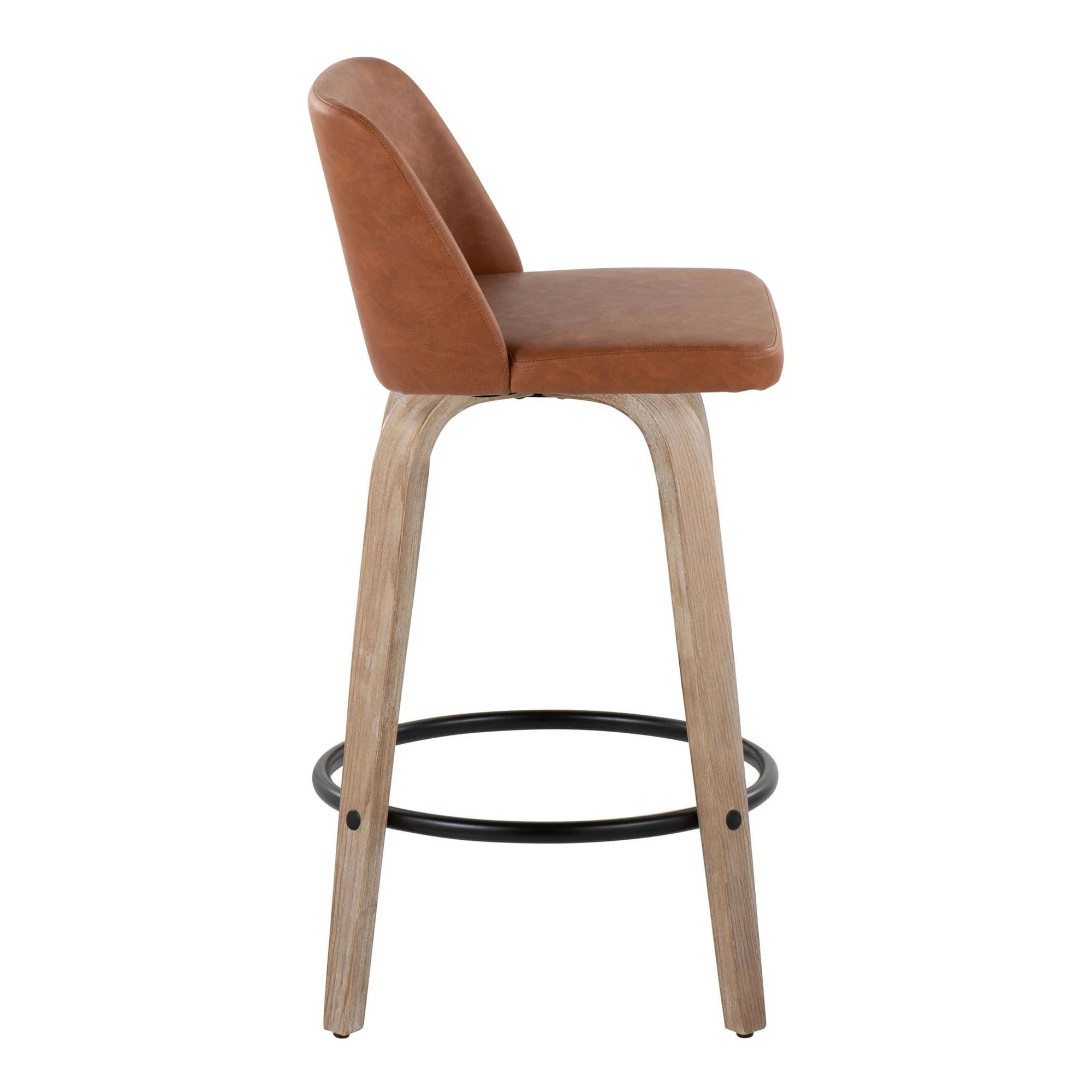 Toriano 26" Fixed-Height Counter Stool - Set of 2 By LumiSource - B26-TRNOPU-GRTZQ2 WWCAM2 - Image 7