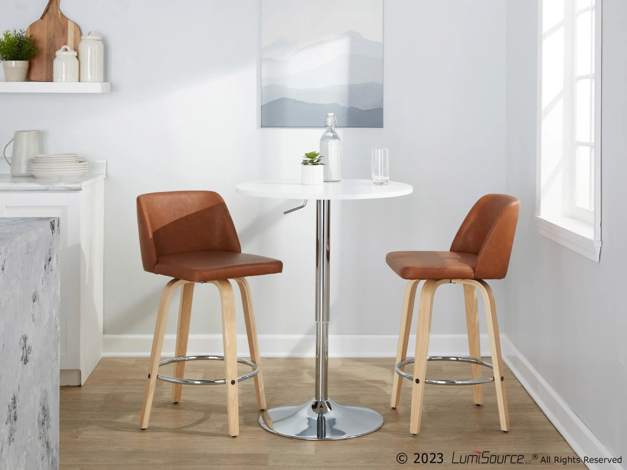 Toriano 26" Fixed-Height Counter Stool - Set of 2 By LumiSource - B26-TRNOPU-GRTZR2 NABK2 - Image 13