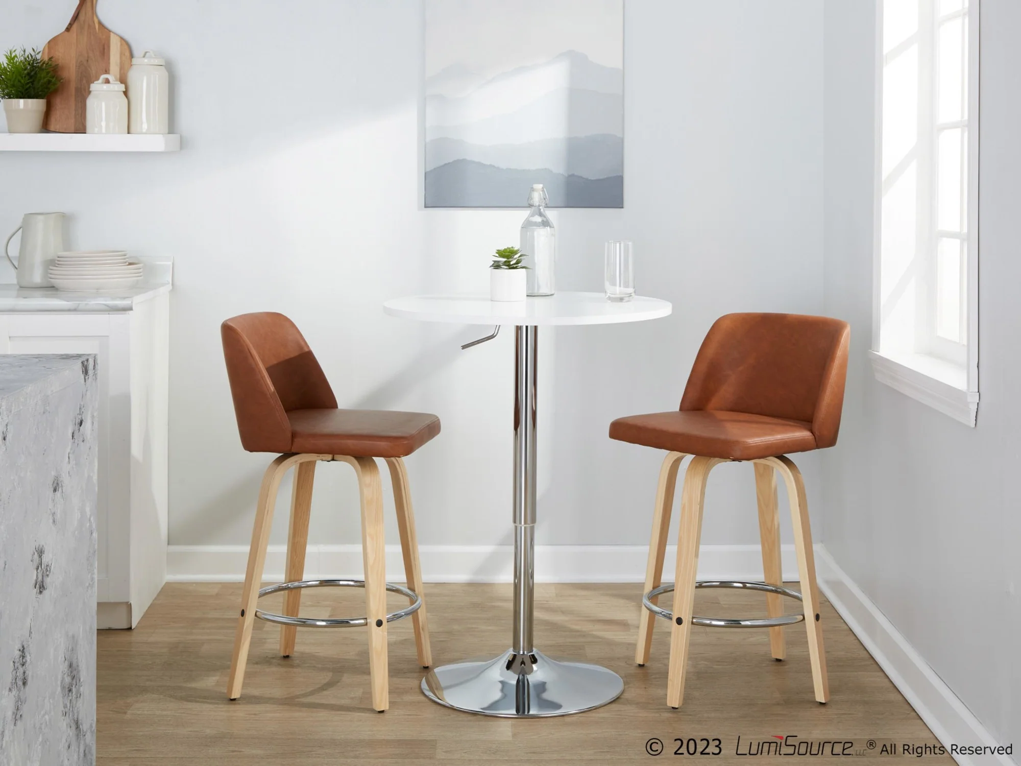 Toriano 26" Fixed-Height Counter Stool - Set of 2 By LumiSource - B26-TRNOPU-GRTZR2 NABK2 - Image 14
