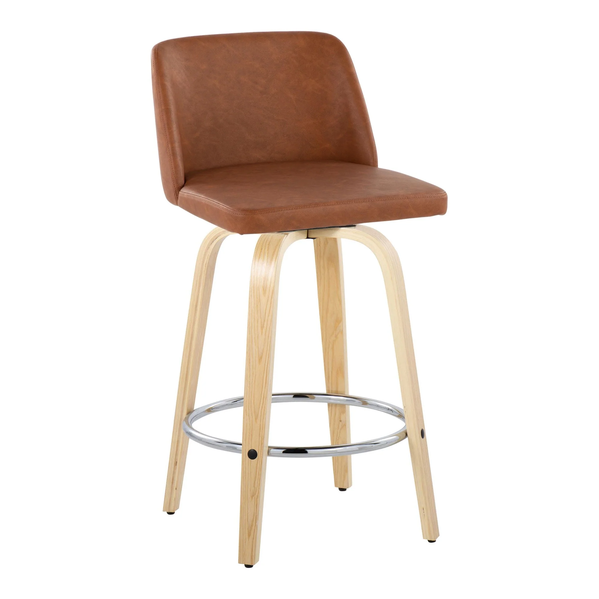 Toriano 26" Fixed-Height Counter Stool - Set of 2 By LumiSource - B26-TRNOPU-GRTZR2 NABK2 - Image 16
