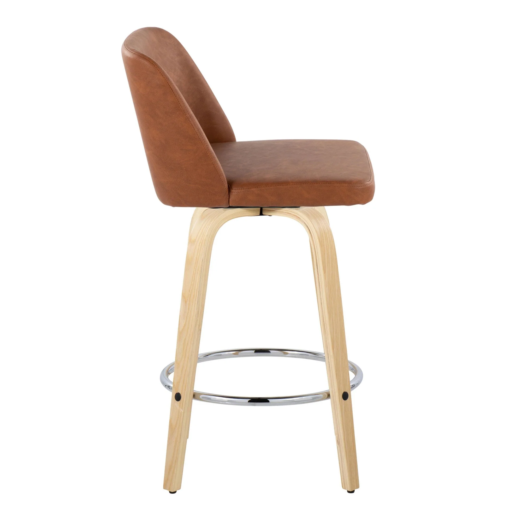 Toriano 26" Fixed-Height Counter Stool - Set of 2 By LumiSource - B26-TRNOPU-GRTZR2 NABK2 - Image 17
