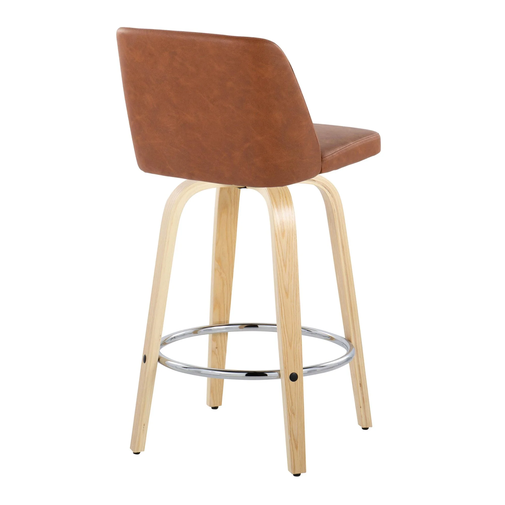 Toriano 26" Fixed-Height Counter Stool - Set of 2 By LumiSource - B26-TRNOPU-GRTZR2 NABK2 - Image 18