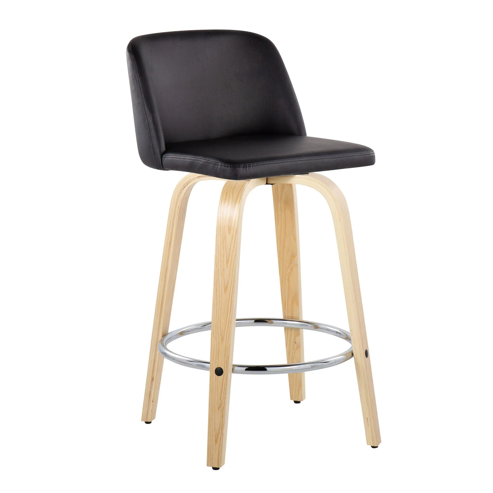 Toriano 26" Fixed-Height Counter Stool - Set of 2 By LumiSource - B26-TRNOPU-GRTZR2 NABK2 - Image 6