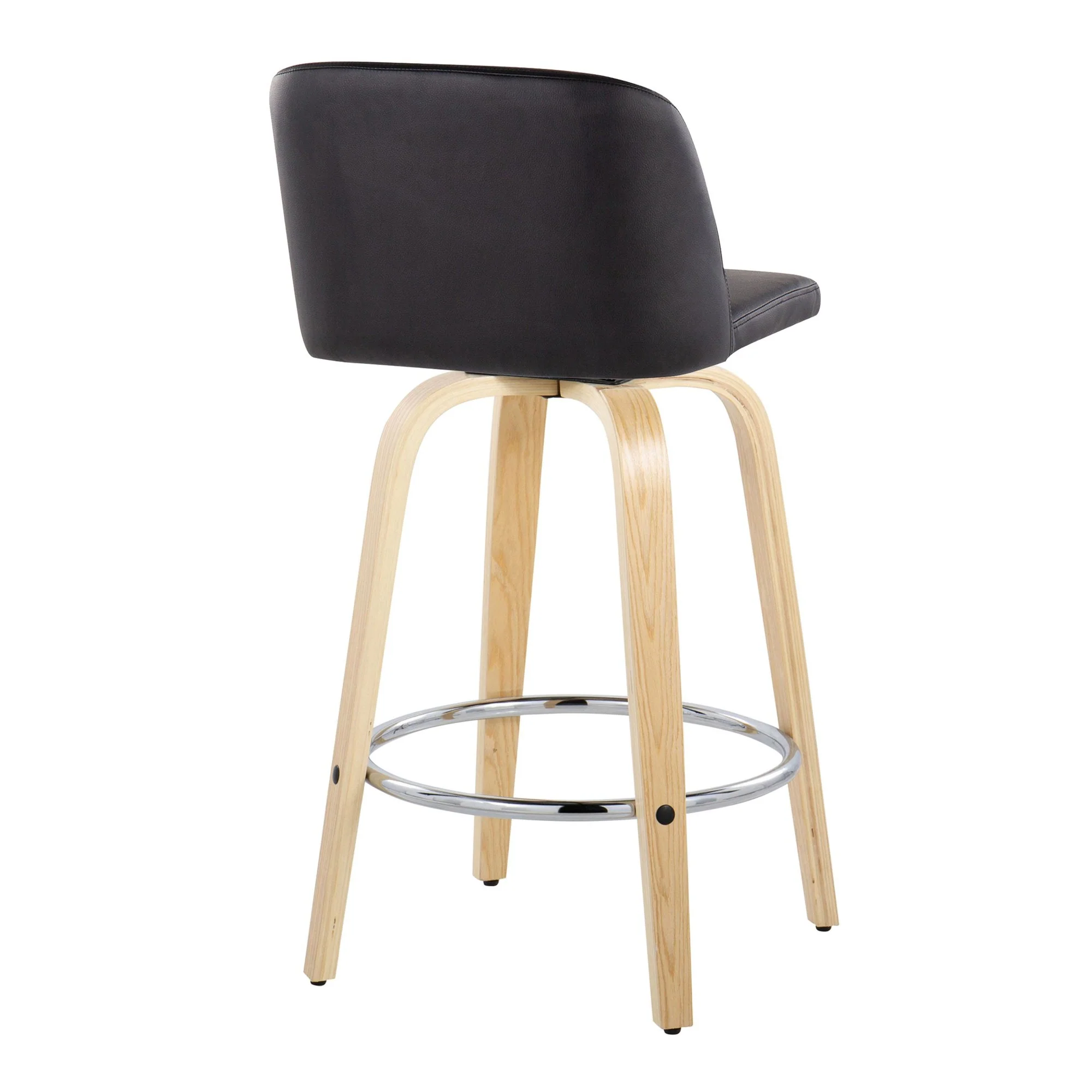 Toriano 26" Fixed-Height Counter Stool - Set of 2 By LumiSource - B26-TRNOPU-GRTZR2 NABK2 - Image 8