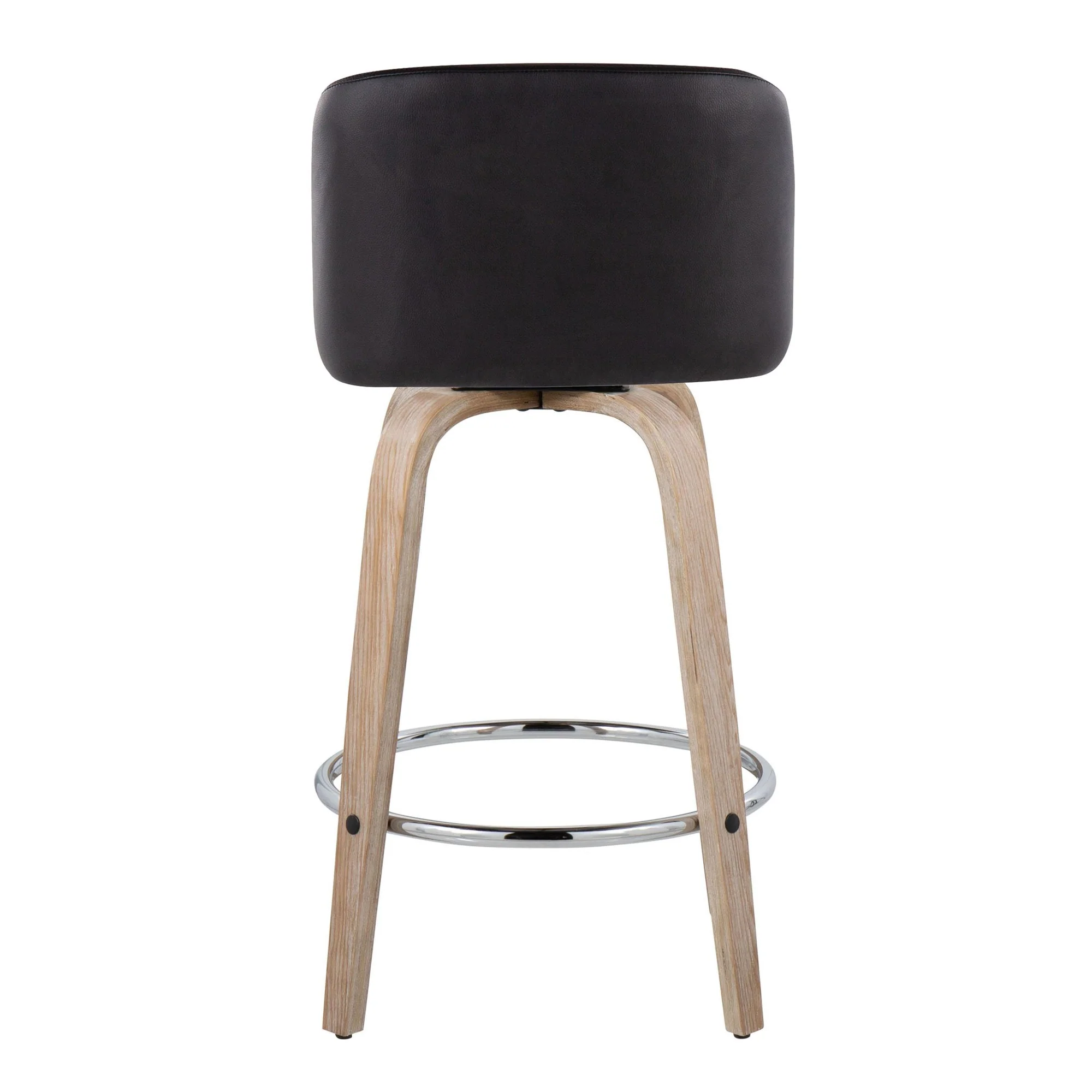 Toriano 26" Fixed-Height Counter Stool - Set of 2 By LumiSource - B26-TRNOPU-GRTZR2 WWBK2 - Image 10