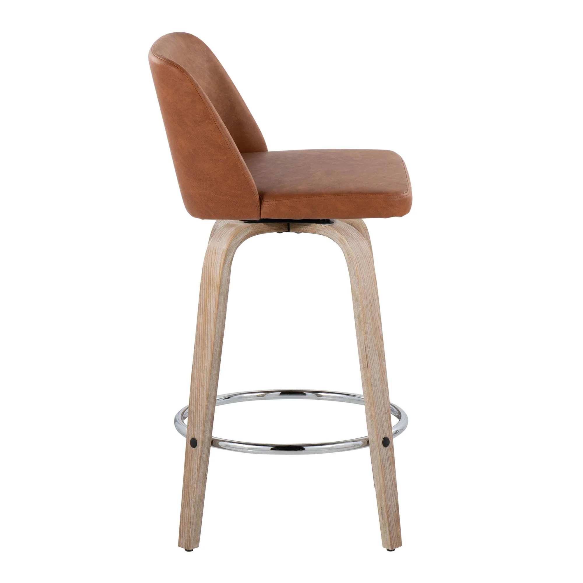 Toriano 26" Fixed-Height Counter Stool - Set of 2 By LumiSource - B26-TRNOPU-GRTZR2 WWBK2 - Image 17
